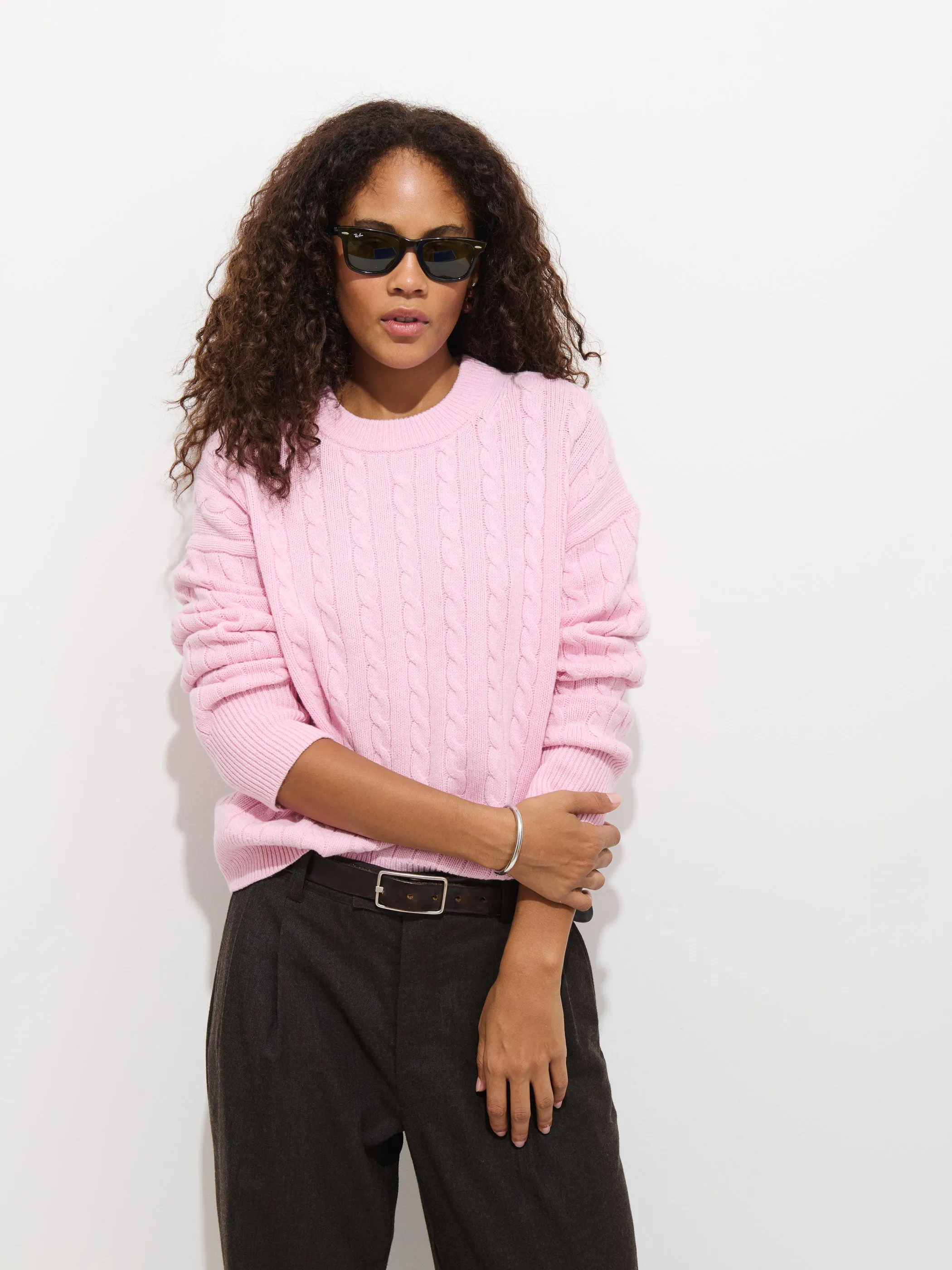 Katherine Cable Sweater In Wool Cotton sold by Alex Mill product image thumbnail 4