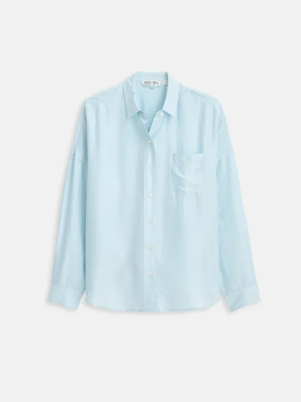 Jo Pocket Shirt In Silk sold by Alex Mill