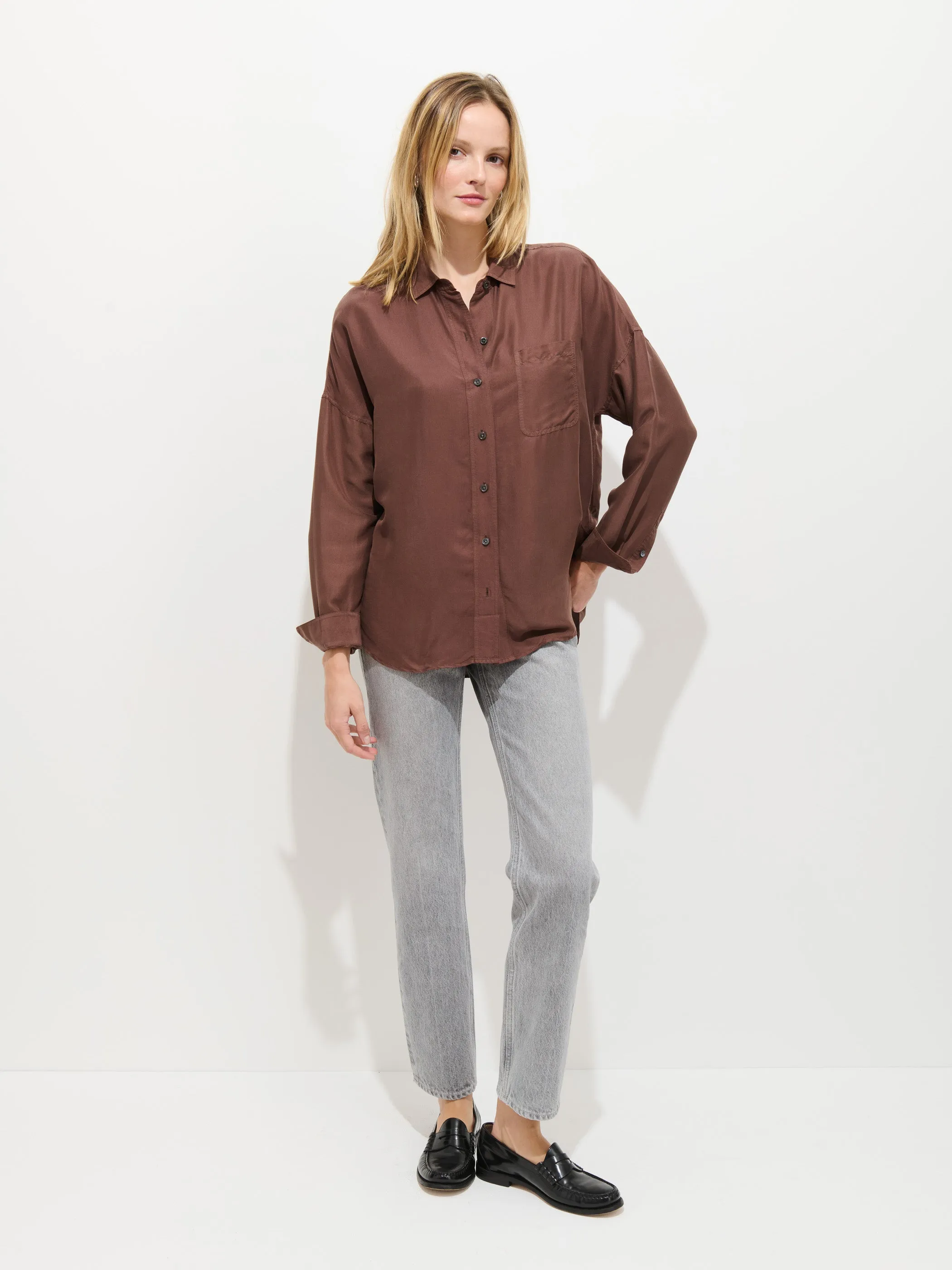 Jo Pocket Shirt In Silk sold by Alex Mill product image thumbnail 3