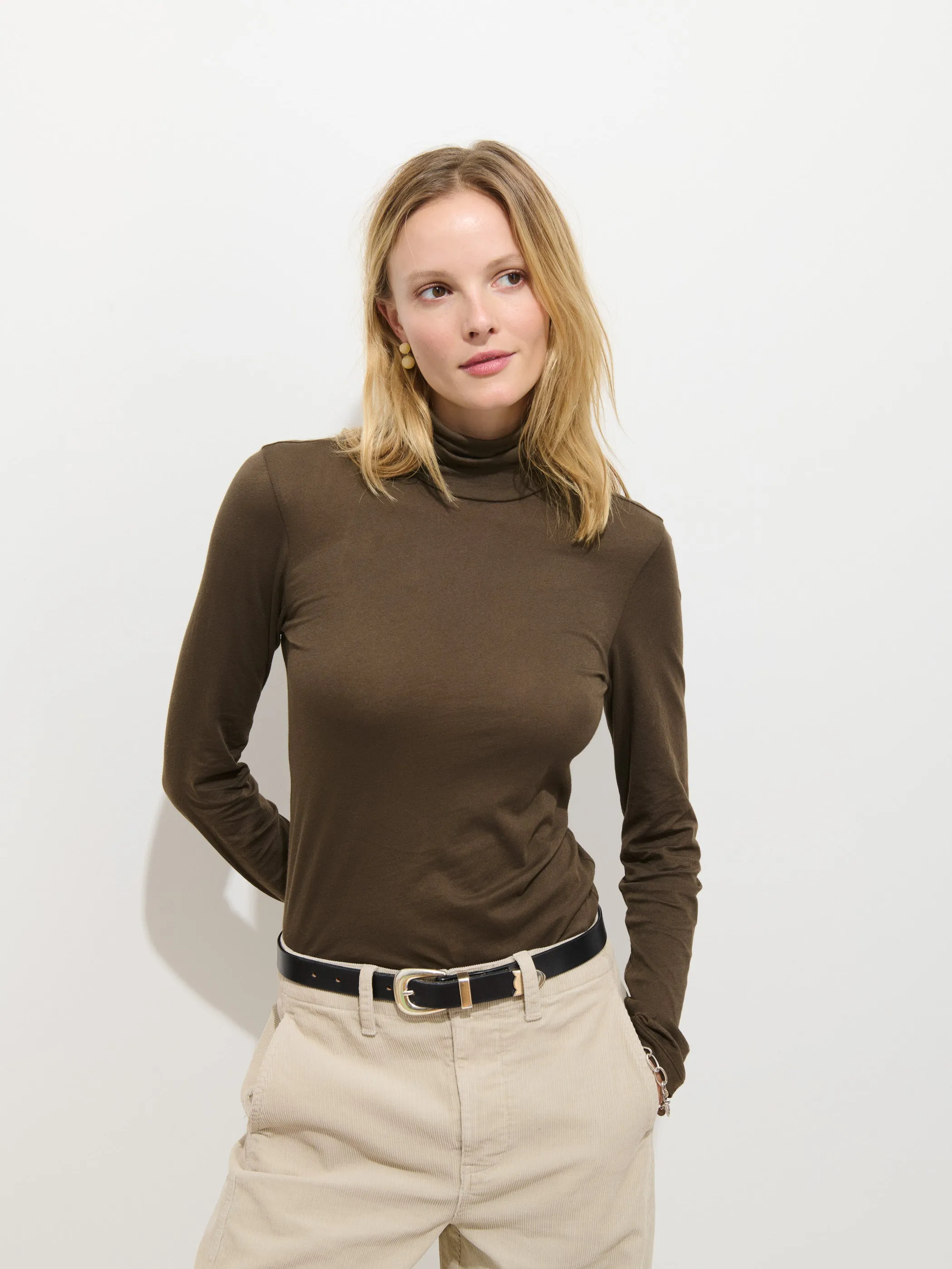 Tissue Turtleneck In Cotton sold by Alex Mill product image thumbnail 2