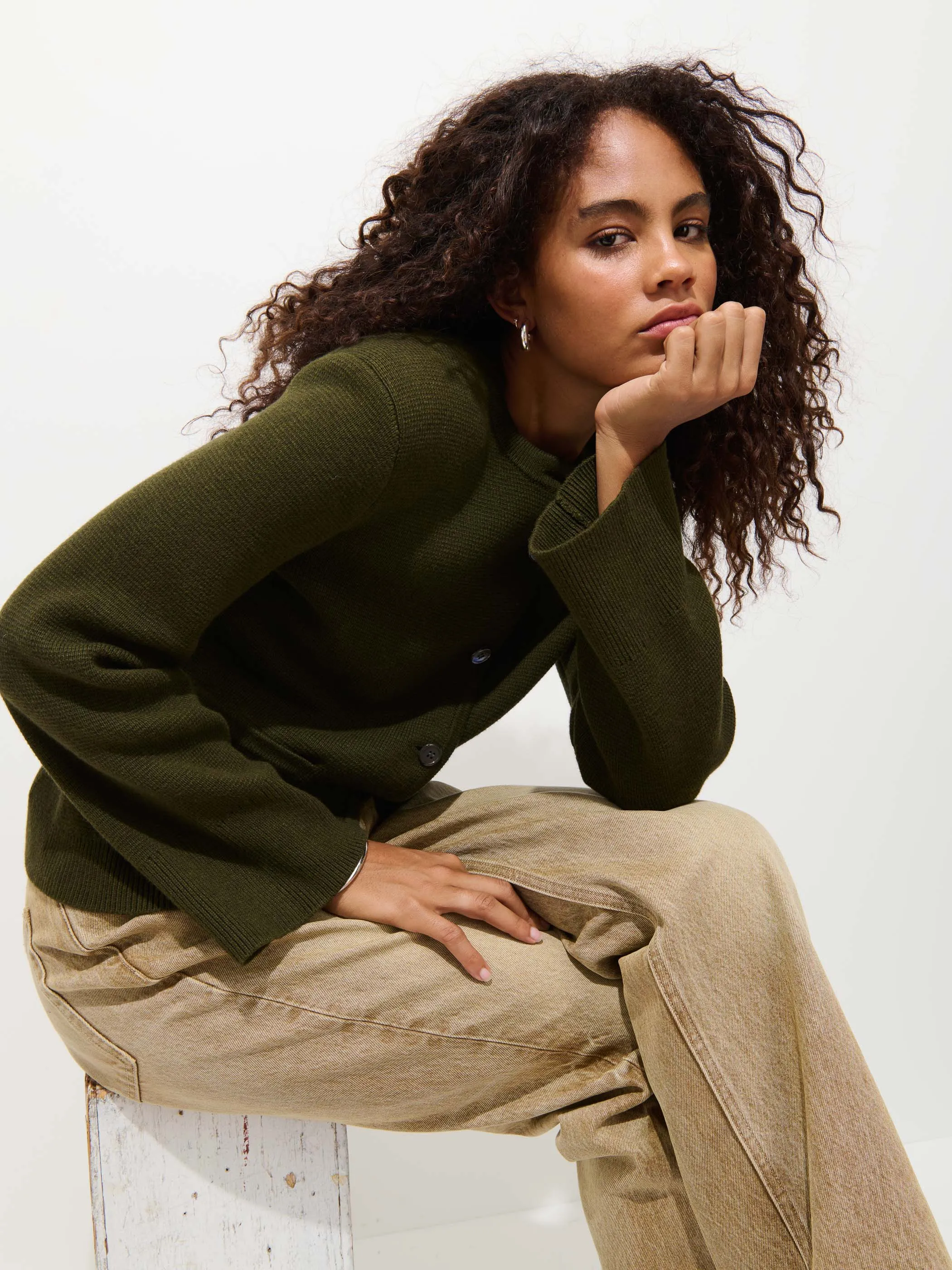 Provence Sweater Jacket In Cotton Cashmere sold by Alex Mill product image thumbnail 3