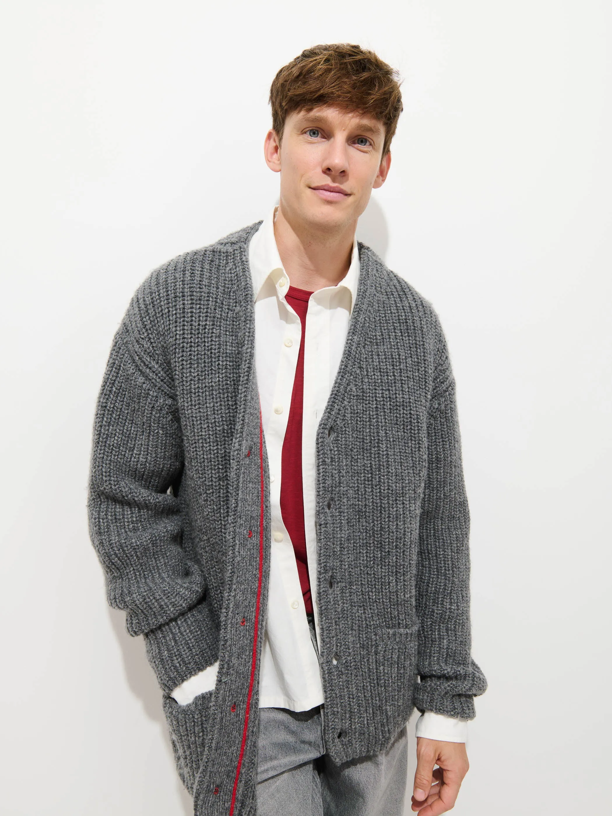 Jensen Cardigan In Merino sold by Alex Mill product image thumbnail 5