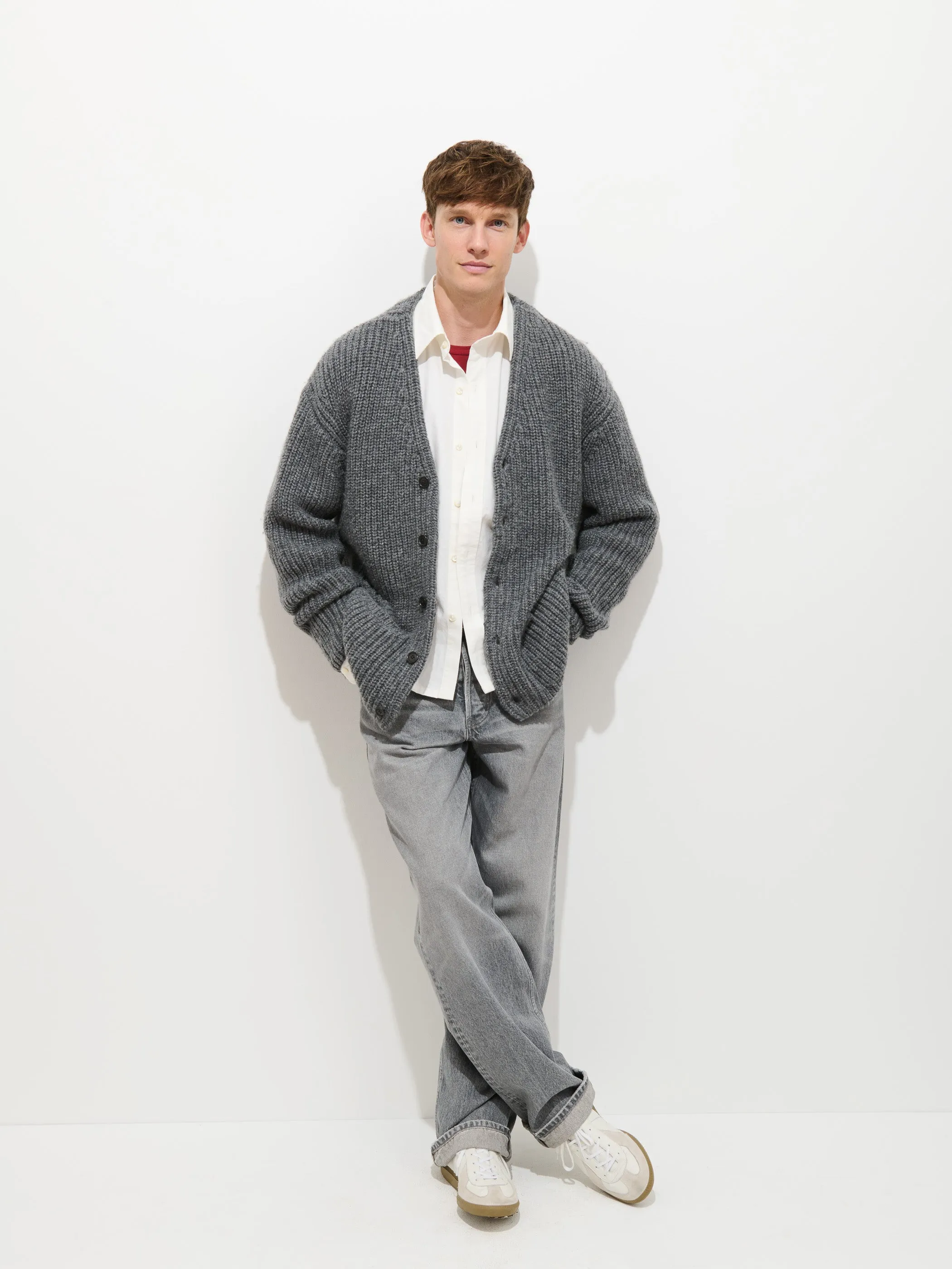 Jensen Cardigan In Merino sold by Alex Mill product image thumbnail 3