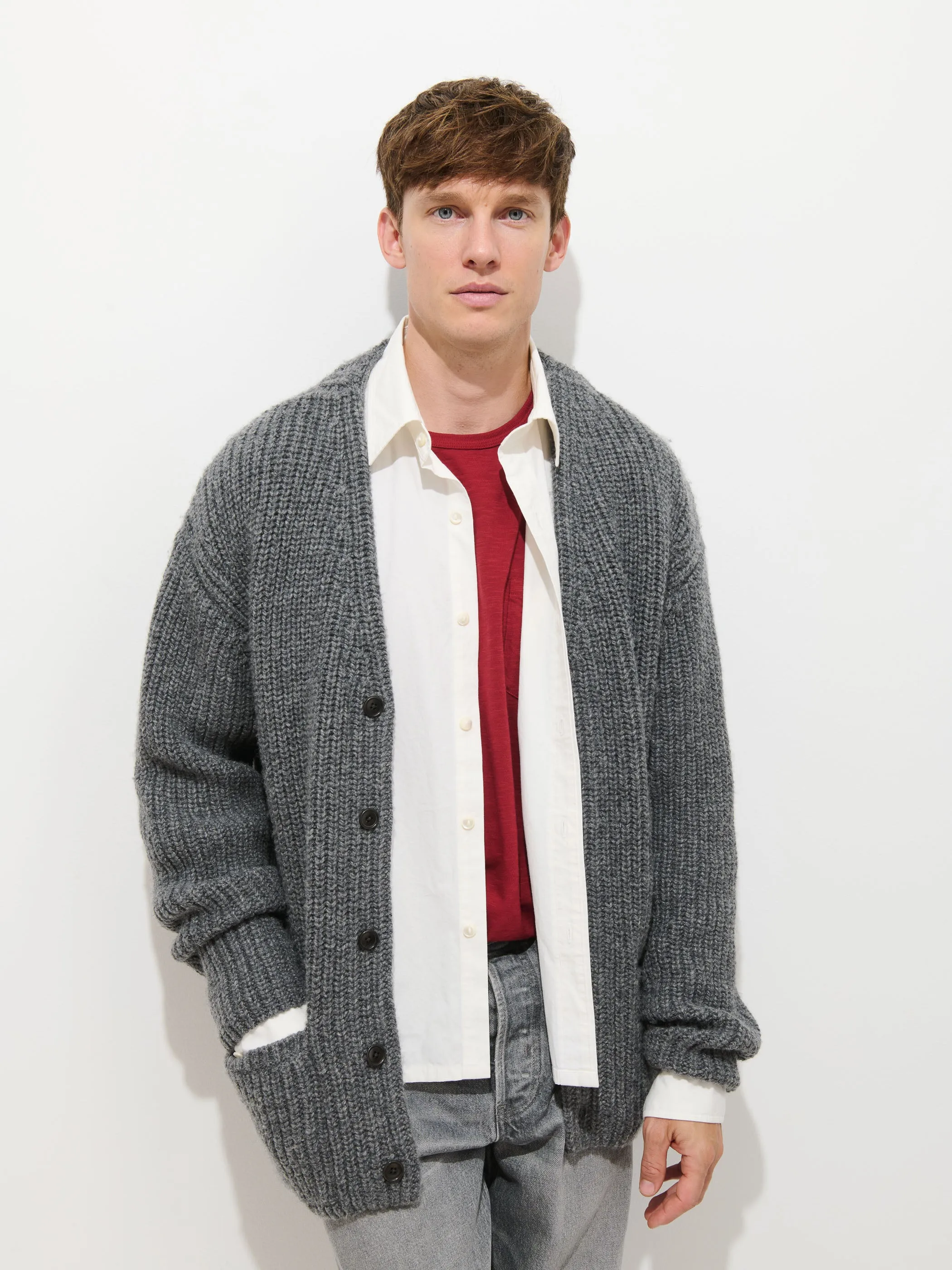 Jensen Cardigan In Merino sold by Alex Mill product image thumbnail 2