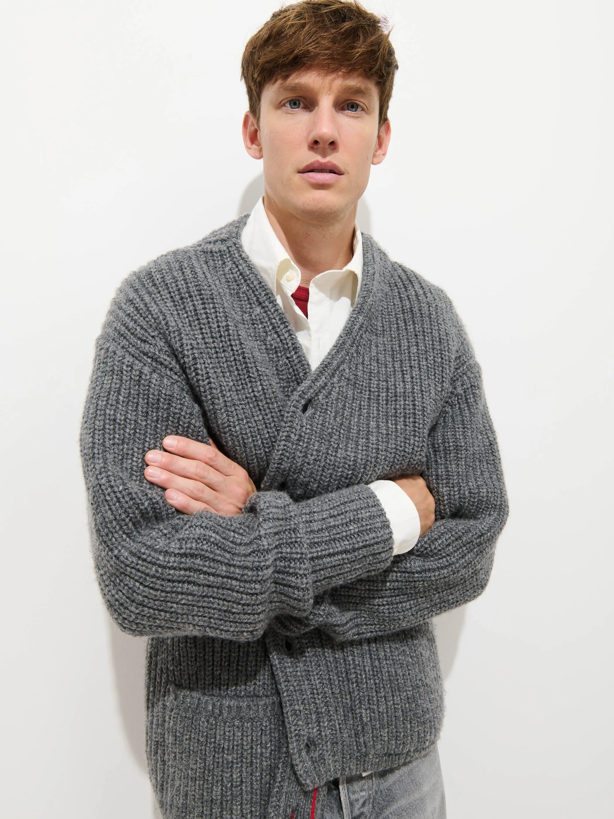 Jensen Cardigan In Merino sold by Alex Mill product image thumbnail 4