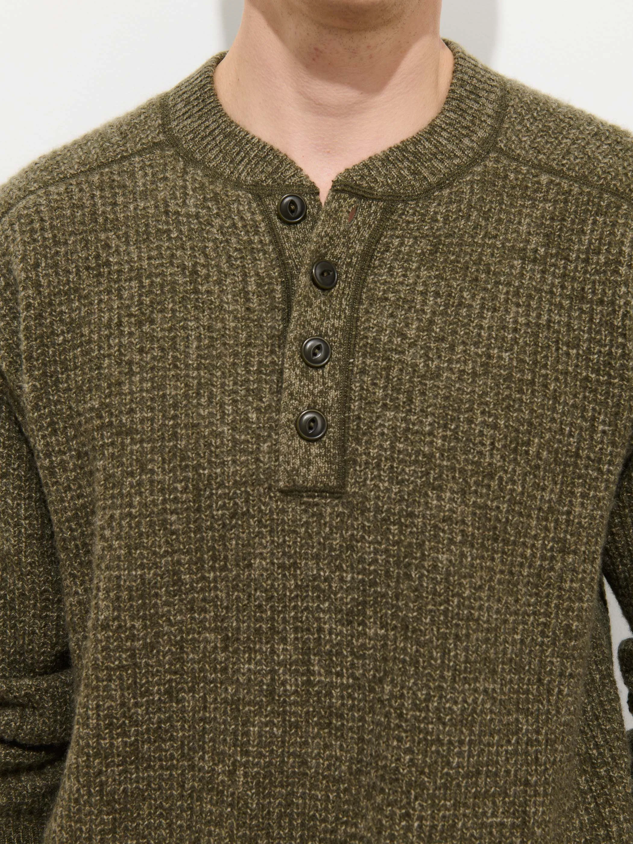 Waffle Henley In Cashmere sold by Alex Mill product image thumbnail 4