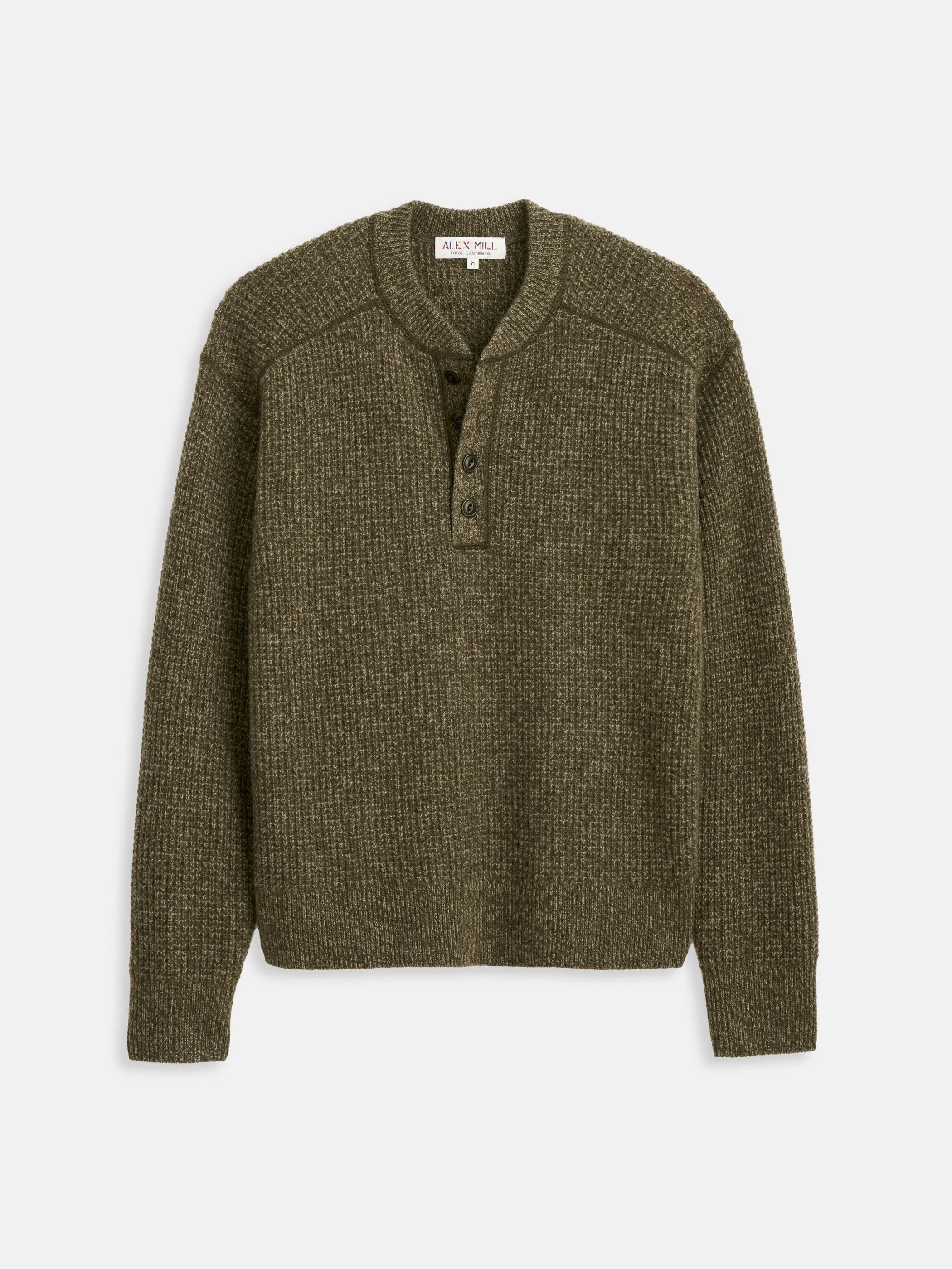 Waffle Henley In Cashmere sold by Alex Mill