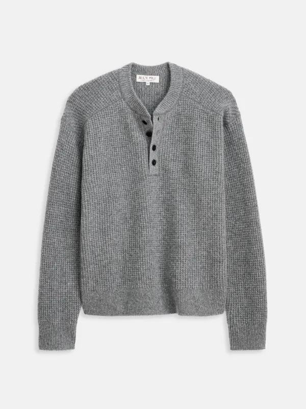 Waffle Henley In Cashmere sold by Alex Mill