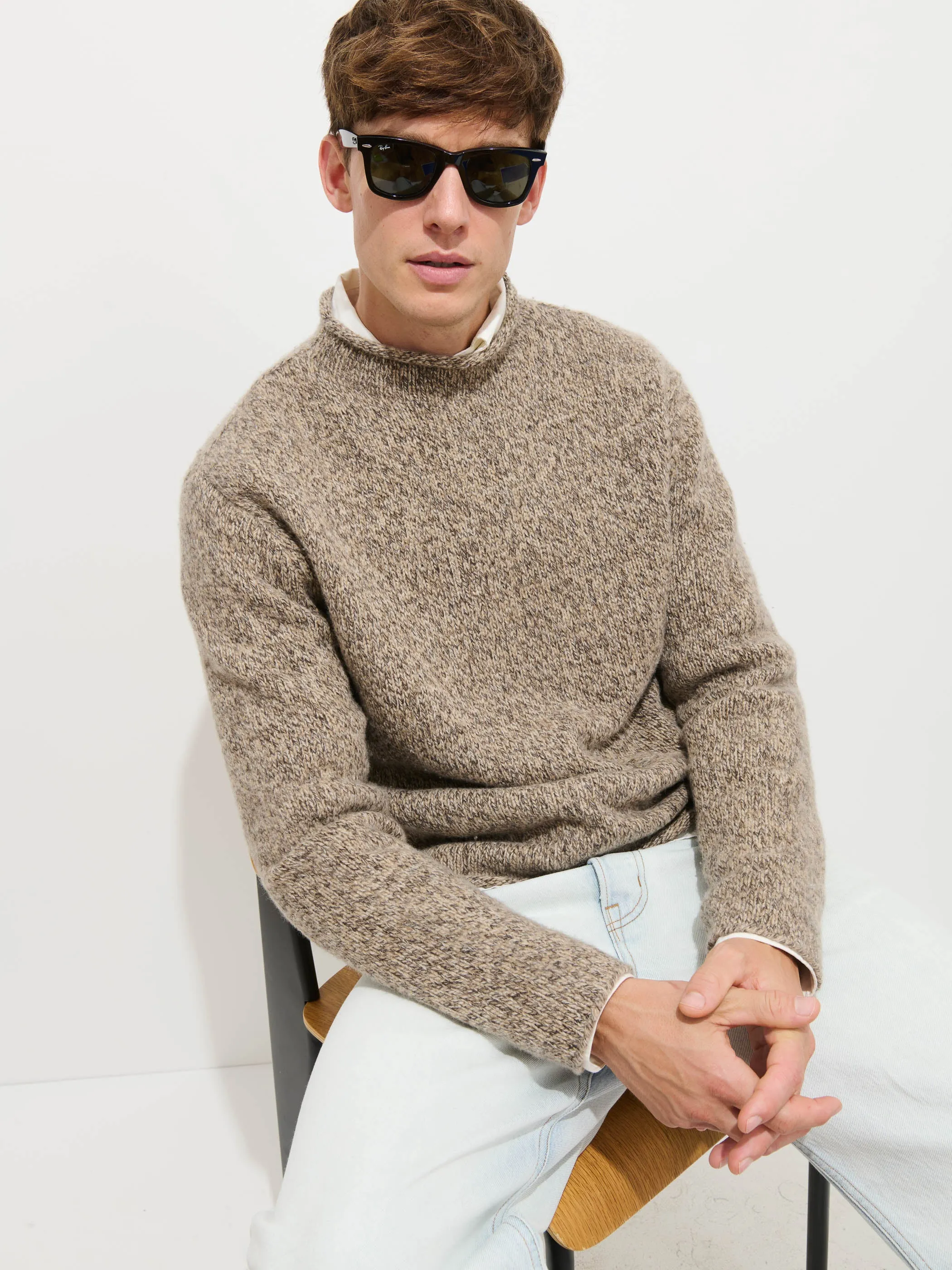 Marled Rollneck In Merino Wool sold by Alex Mill product image thumbnail 4
