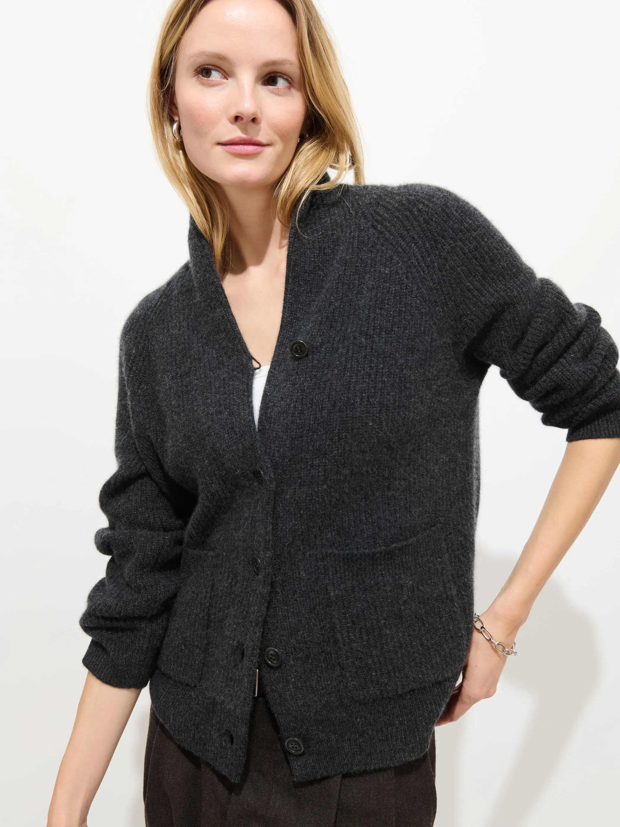 St Germain Cardigan In Cashmere sold by Alex Mill product image thumbnail 4