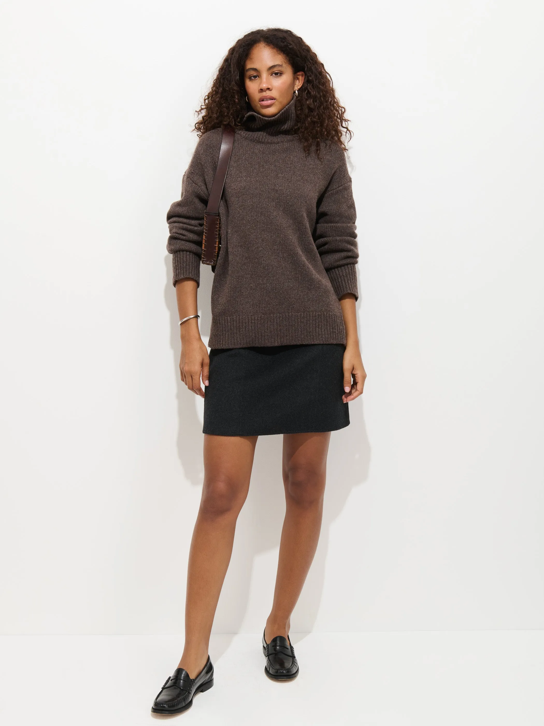 Naomi Mini Skirt In Doubleface Wool sold by Alex Mill product image thumbnail 2