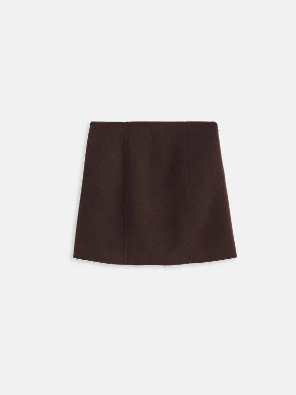 Naomi Mini Skirt In Doubleface Wool sold by Alex Mill