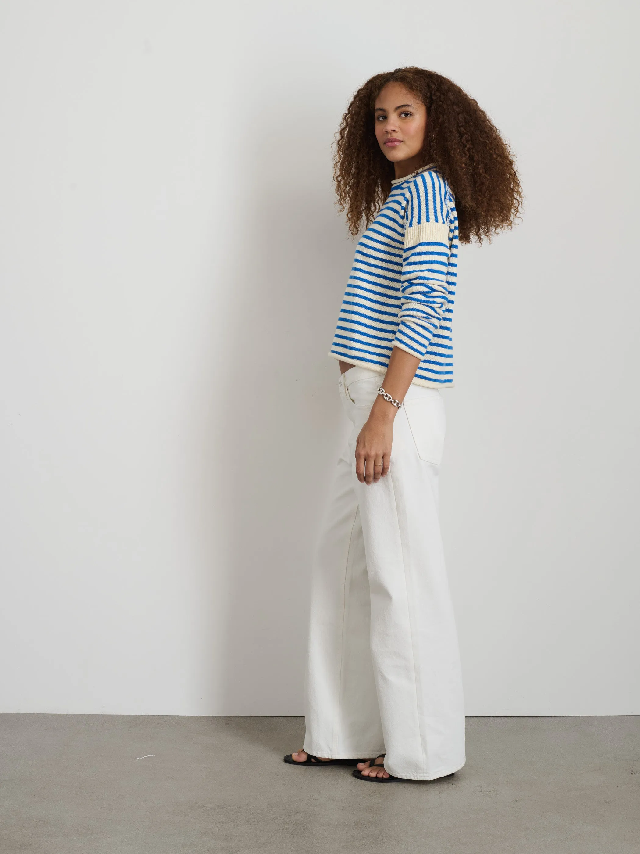 Mariner Striped Rollneck Sweater in Cotton sold by Alex Mill product image thumbnail 5