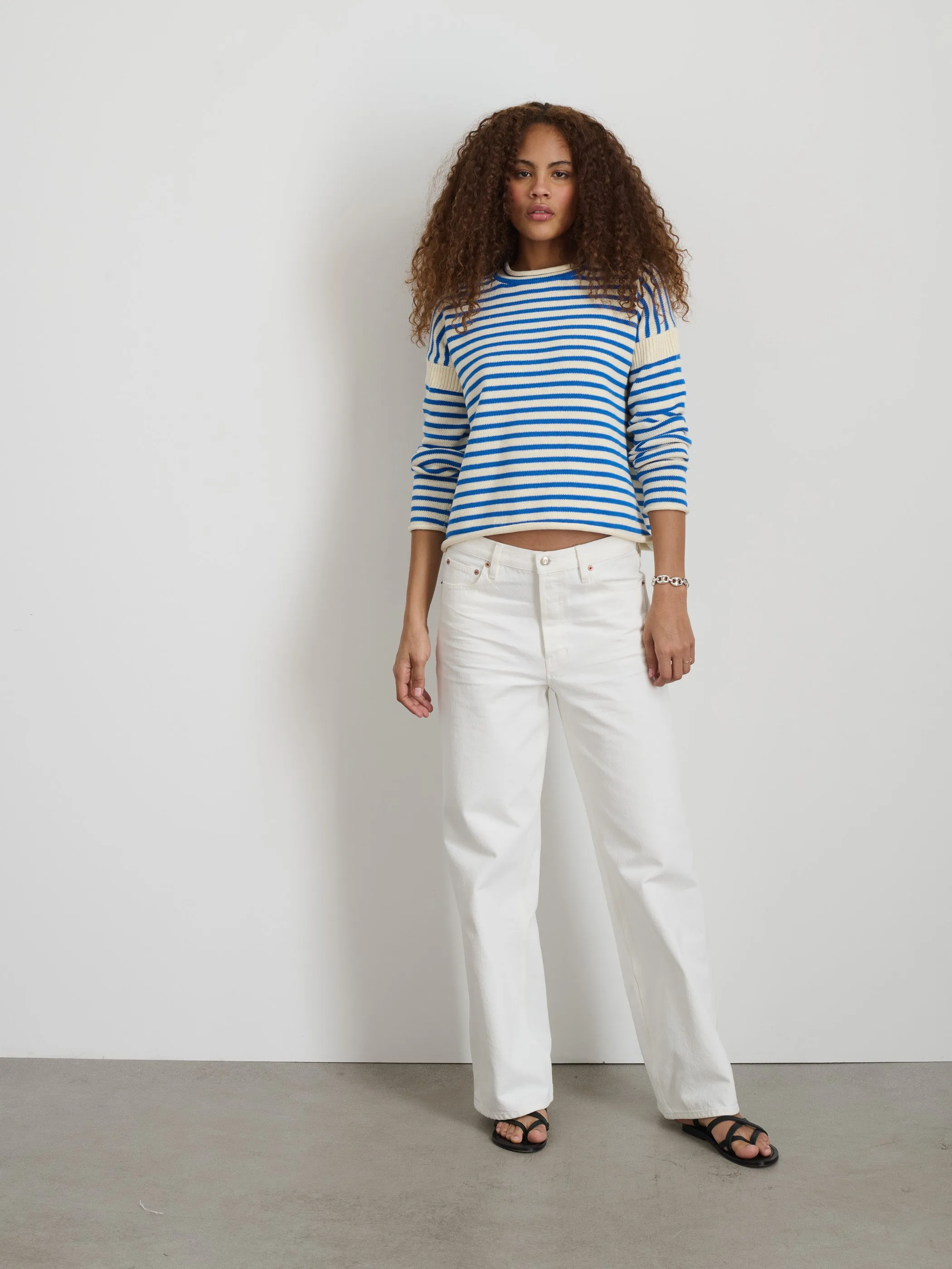 Mariner Striped Rollneck Sweater in Cotton sold by Alex Mill product image thumbnail 4