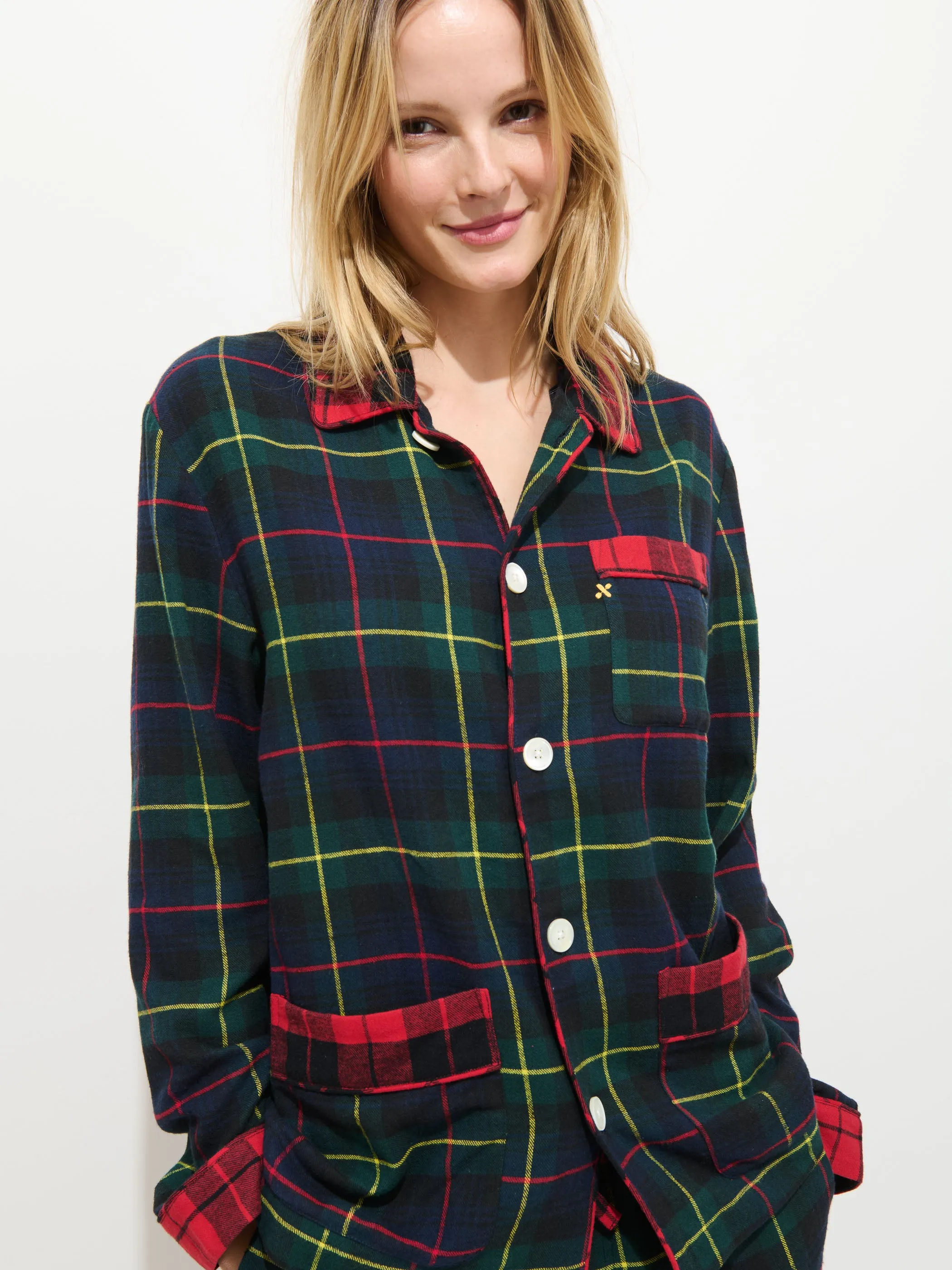 Flannel Sleep Shirt In Tartan sold by Alex Mill product image thumbnail 3