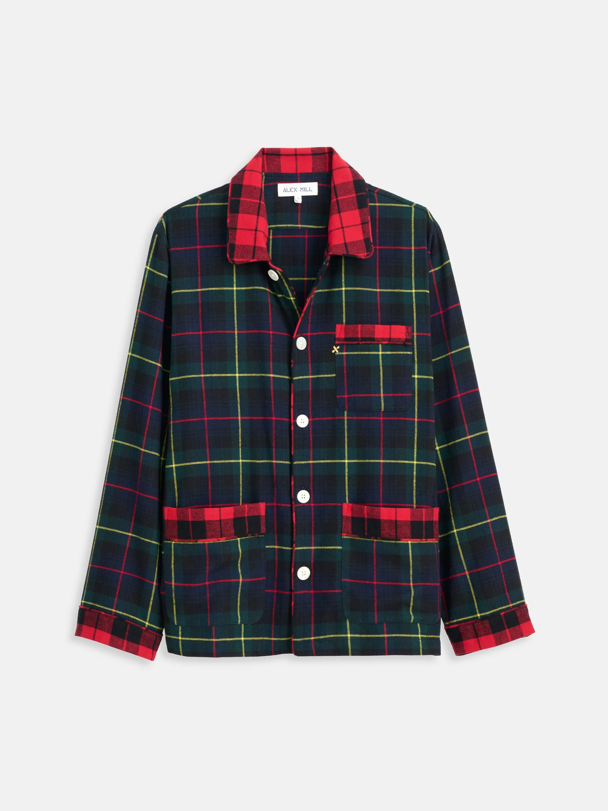 Flannel Sleep Shirt In Tartan sold by Alex Mill