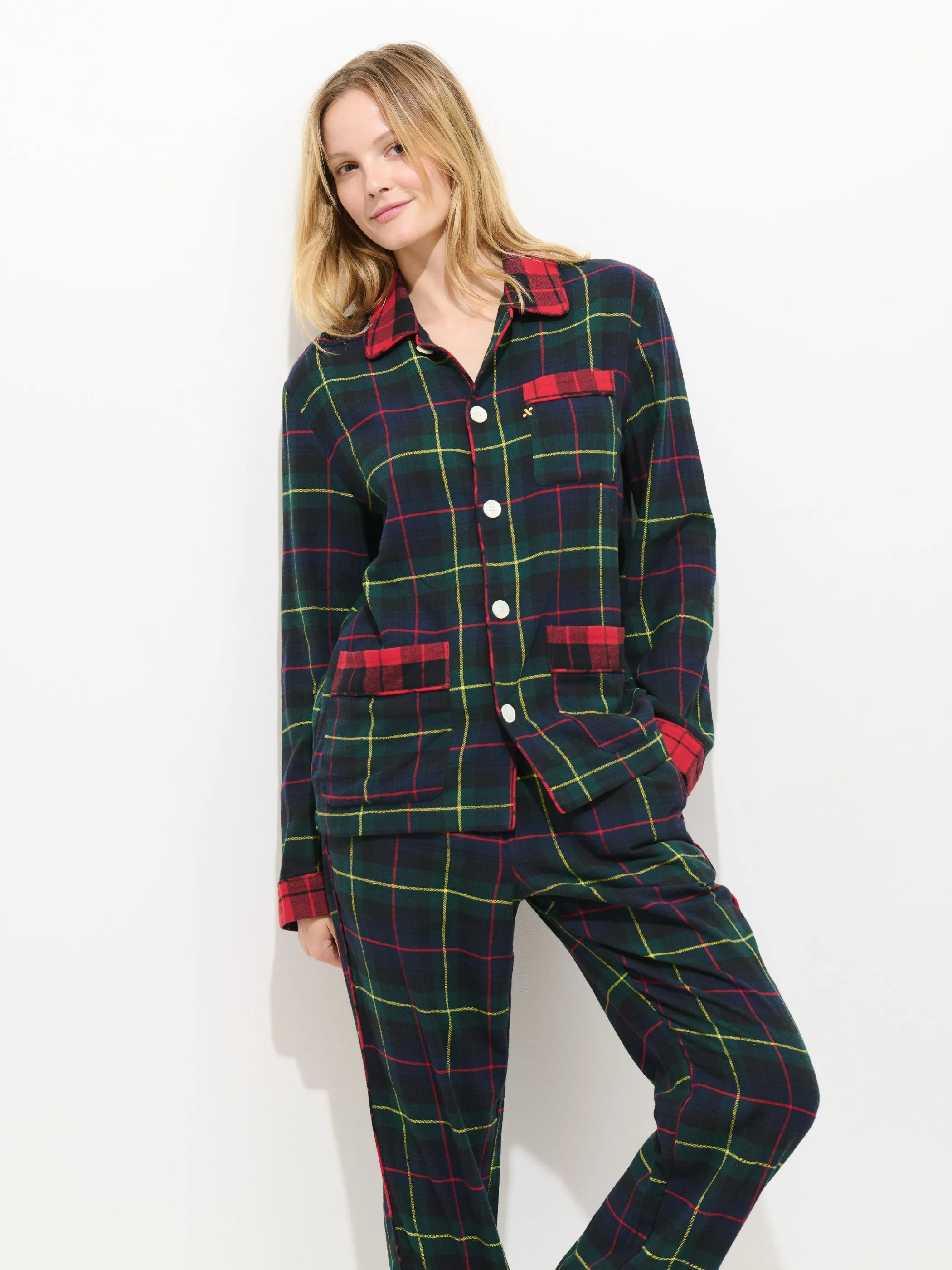 Flannel Sleep Shirt In Tartan sold by Alex Mill product image thumbnail 4