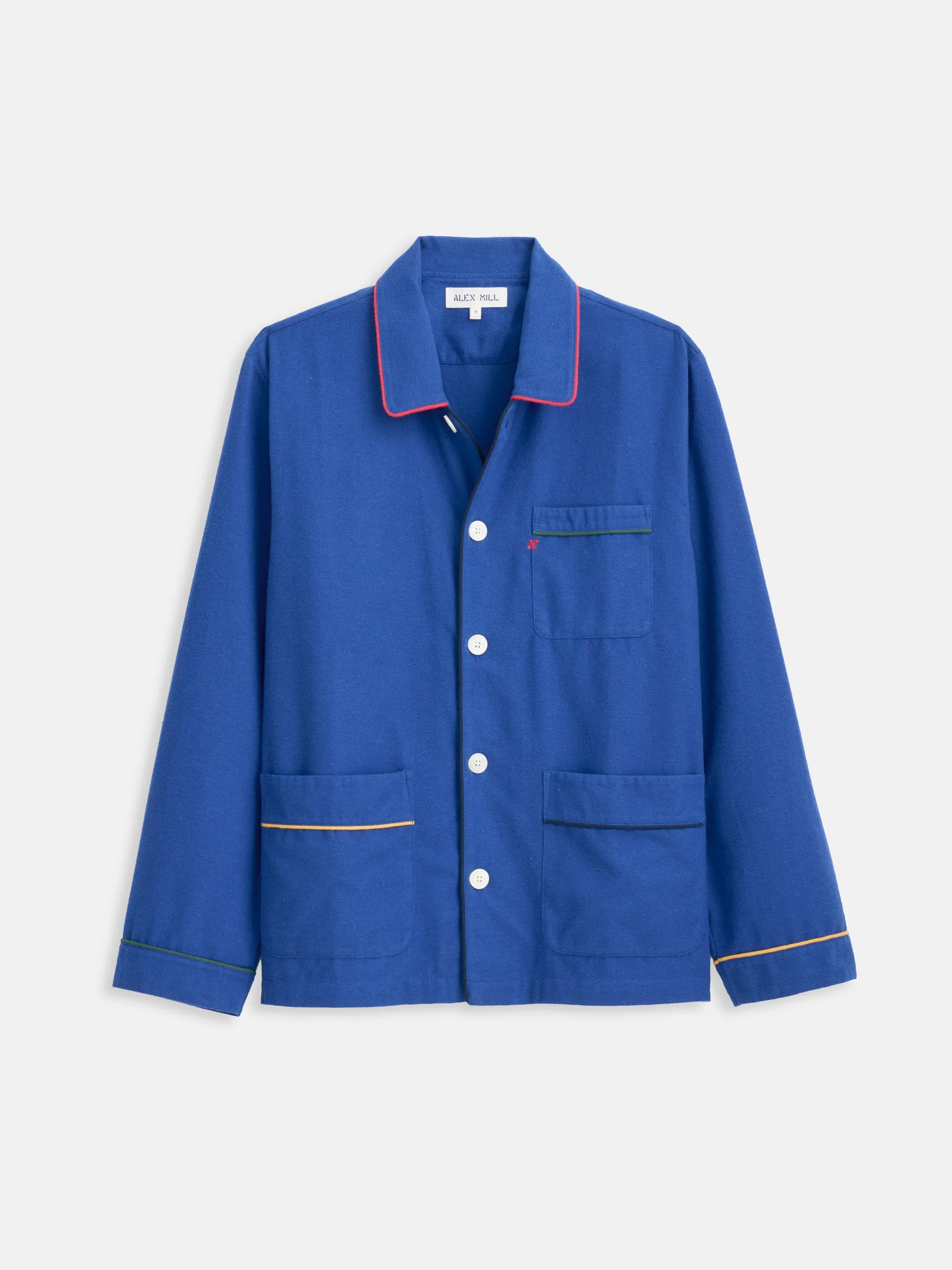 Piped Sleep Shirt In Flannel sold by Alex Mill