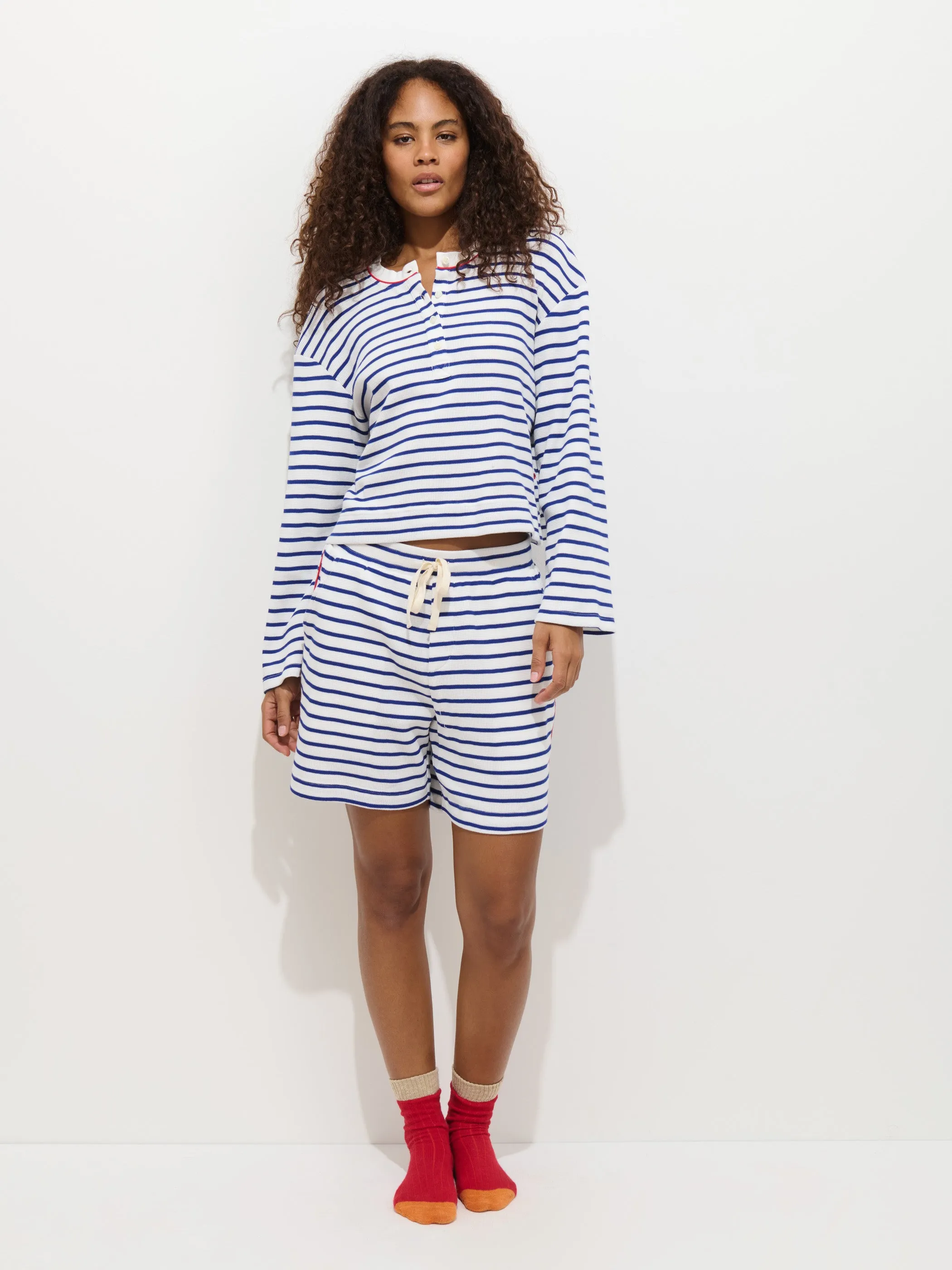 The Striped Waffle Sleeping Henley sold by Alex Mill product image thumbnail 3