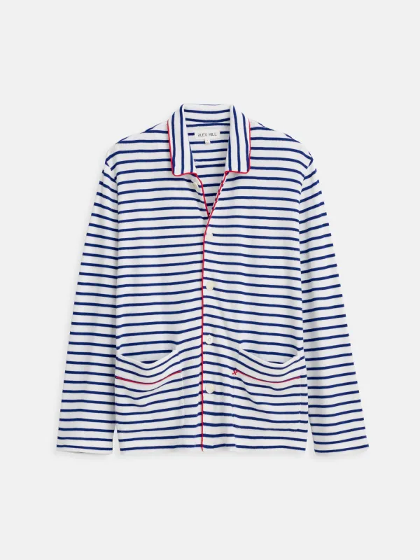 The Striped Waffle Sleeping Shirt sold by Alex Mill