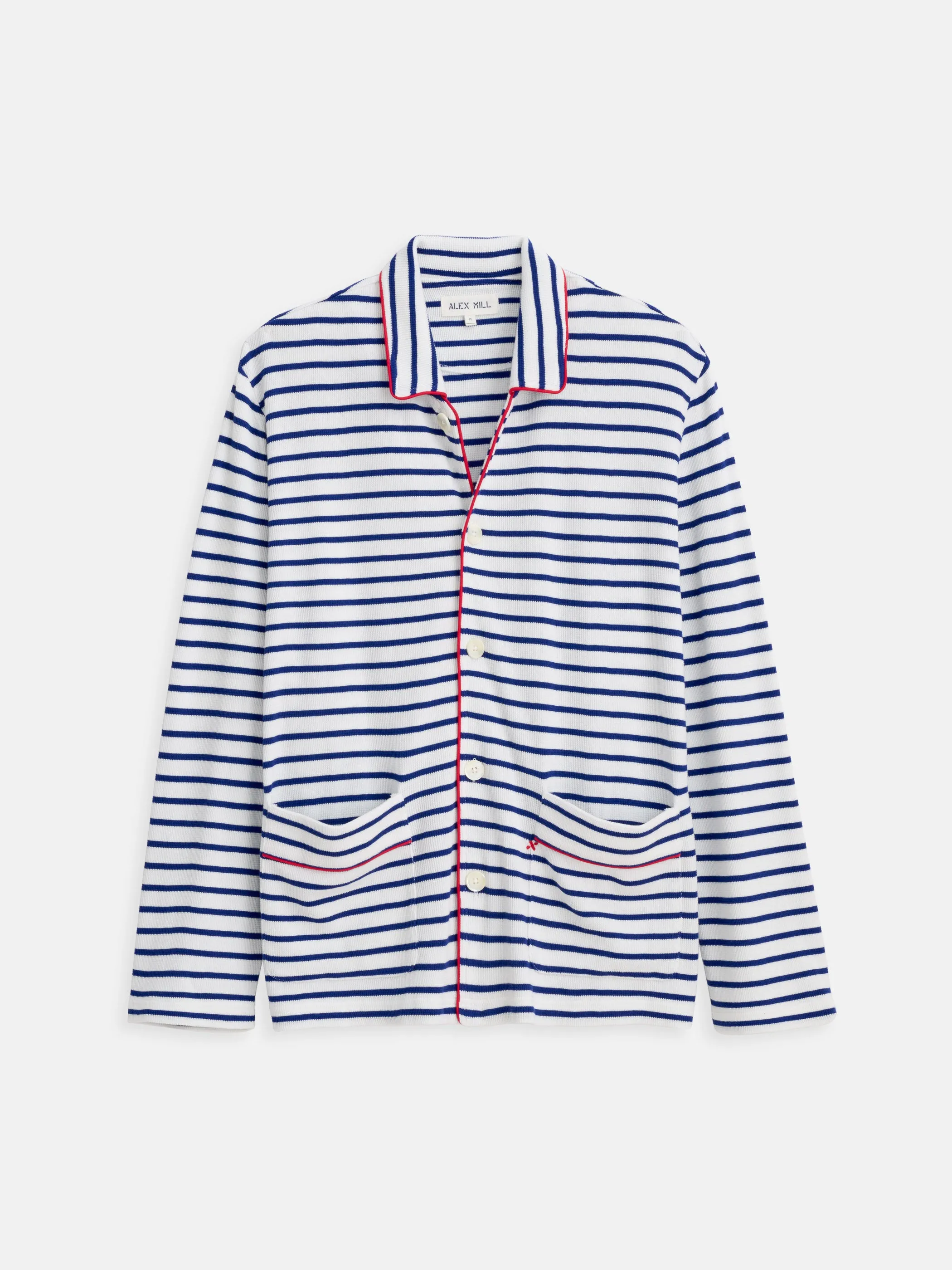 The Striped Waffle Sleeping Shirt sold by Alex Mill