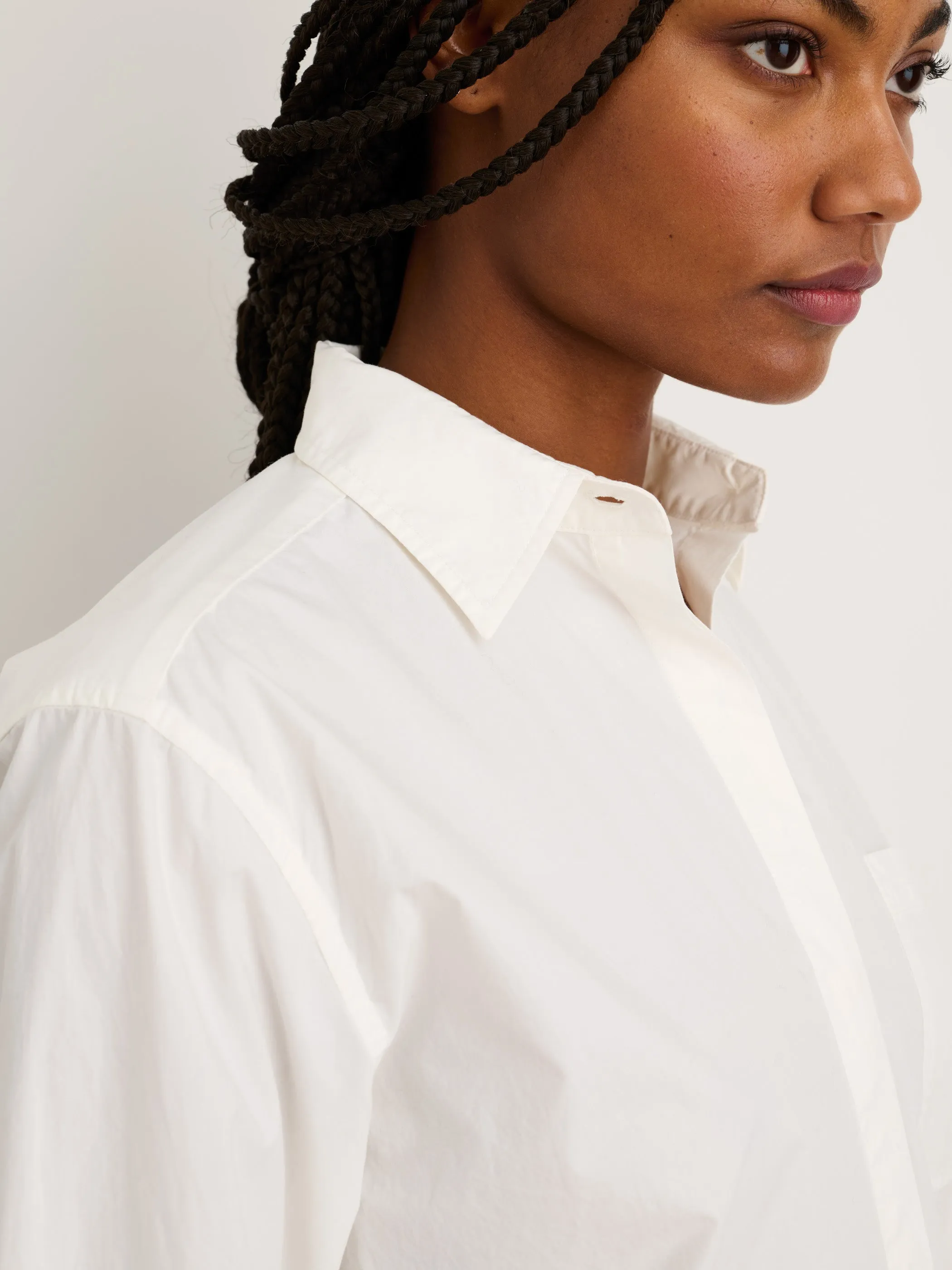 Double-Button Shirt in Paper Poplin sold by Alex Mill product image thumbnail 4