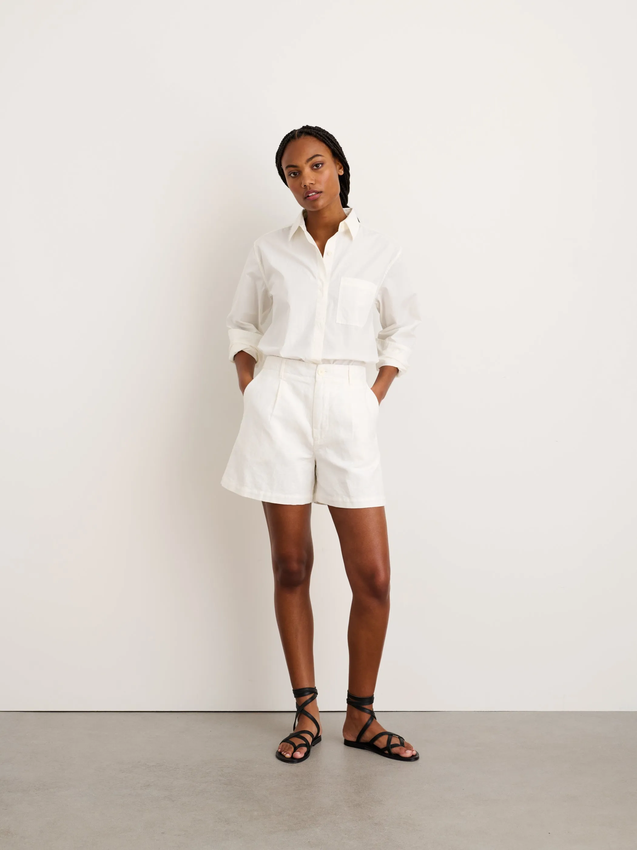 Double-Button Shirt in Paper Poplin sold by Alex Mill product image thumbnail 3