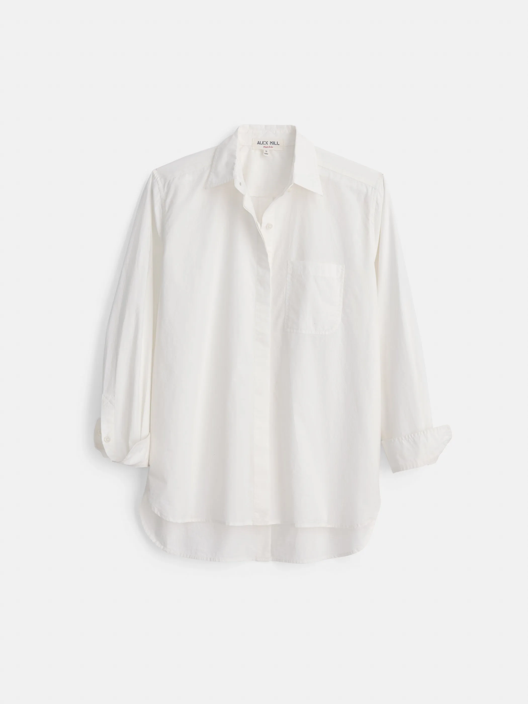 Double-Button Shirt in Paper Poplin sold by Alex Mill