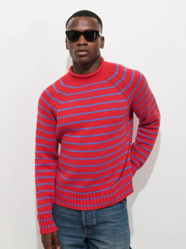 Alex Striped Rollneck In Cotton sold by Alex Mill