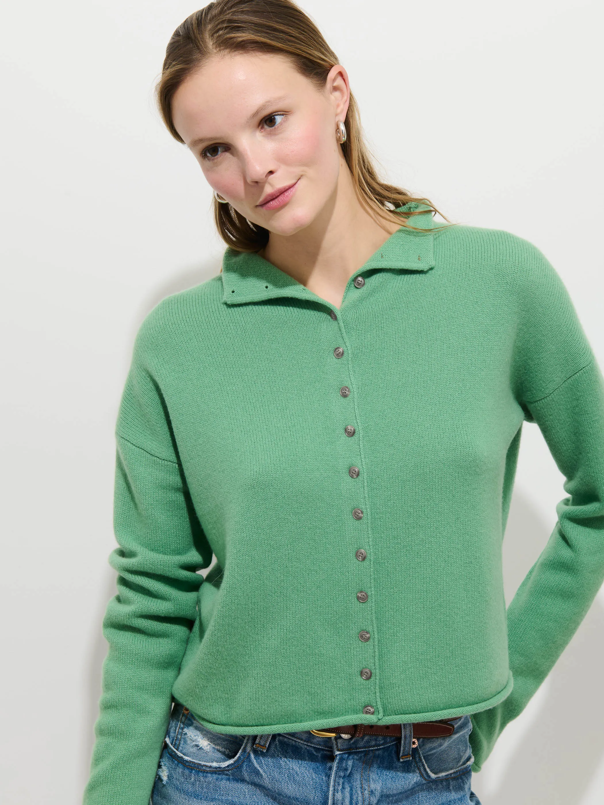 Taylor Cardigan In Cashmere sold by Alex Mill product image thumbnail 4