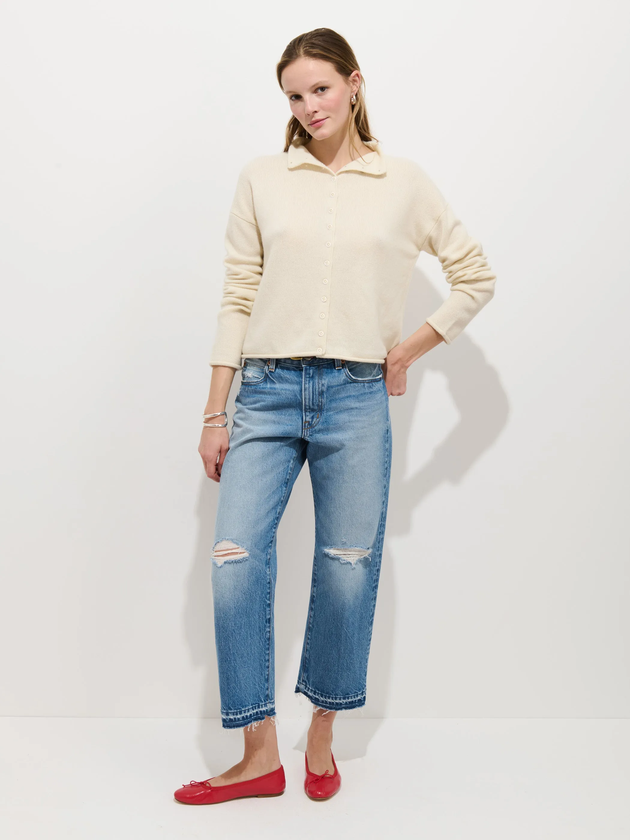 Taylor Cardigan In Cashmere sold by Alex Mill product image thumbnail 3