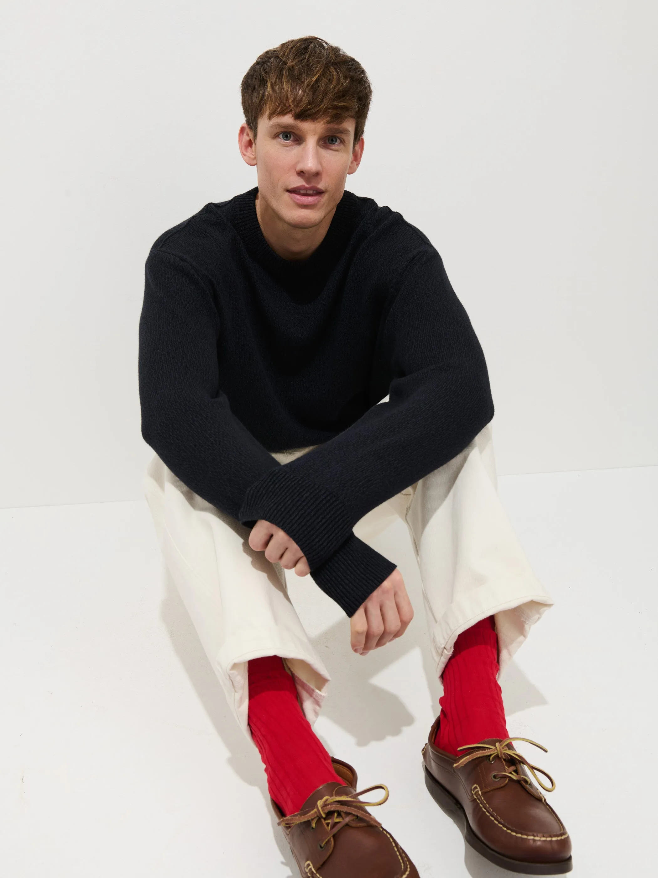 Gabriel Crewneck Sweater In Cotton Linen sold by Alex Mill