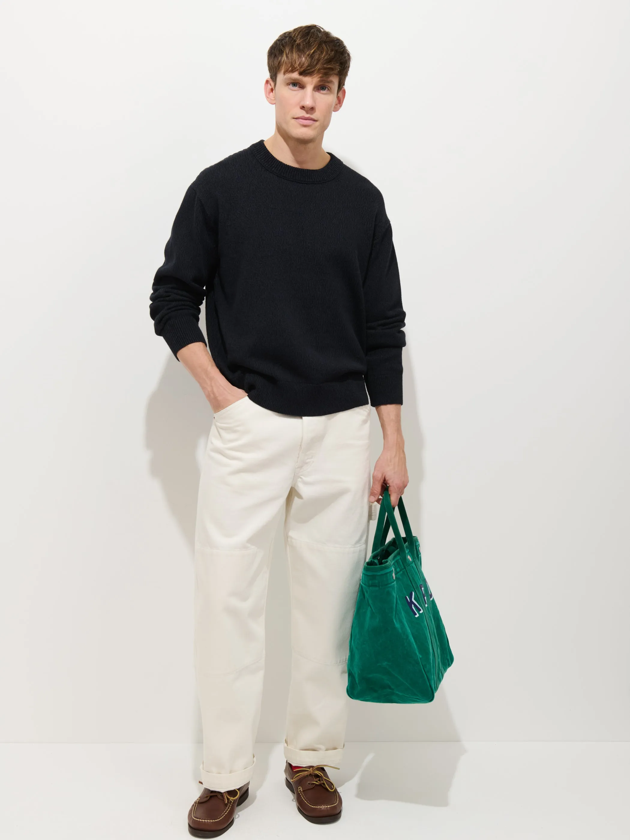 Gabriel Crewneck Sweater In Cotton Linen sold by Alex Mill product image thumbnail 3