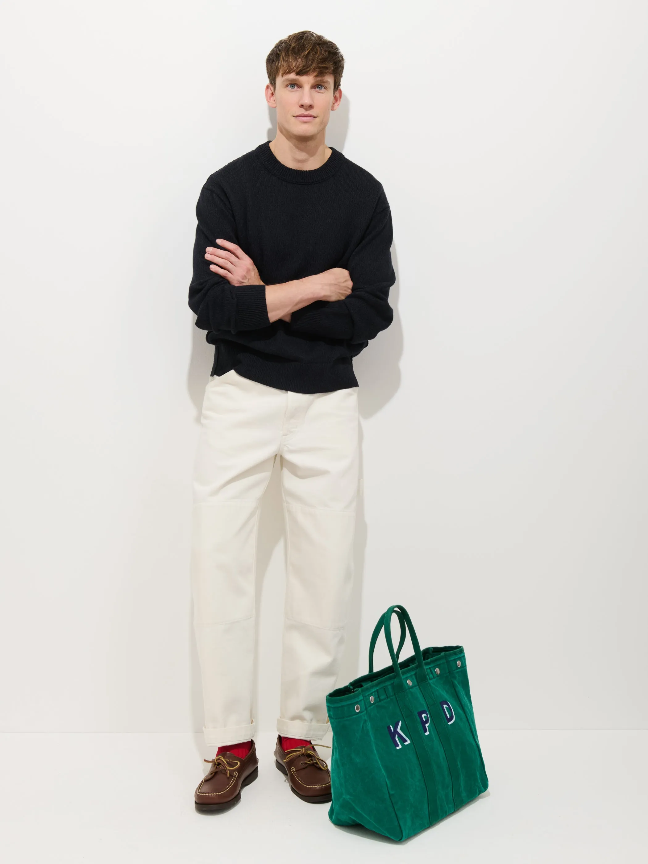 Gabriel Crewneck Sweater In Cotton Linen sold by Alex Mill product image thumbnail 4