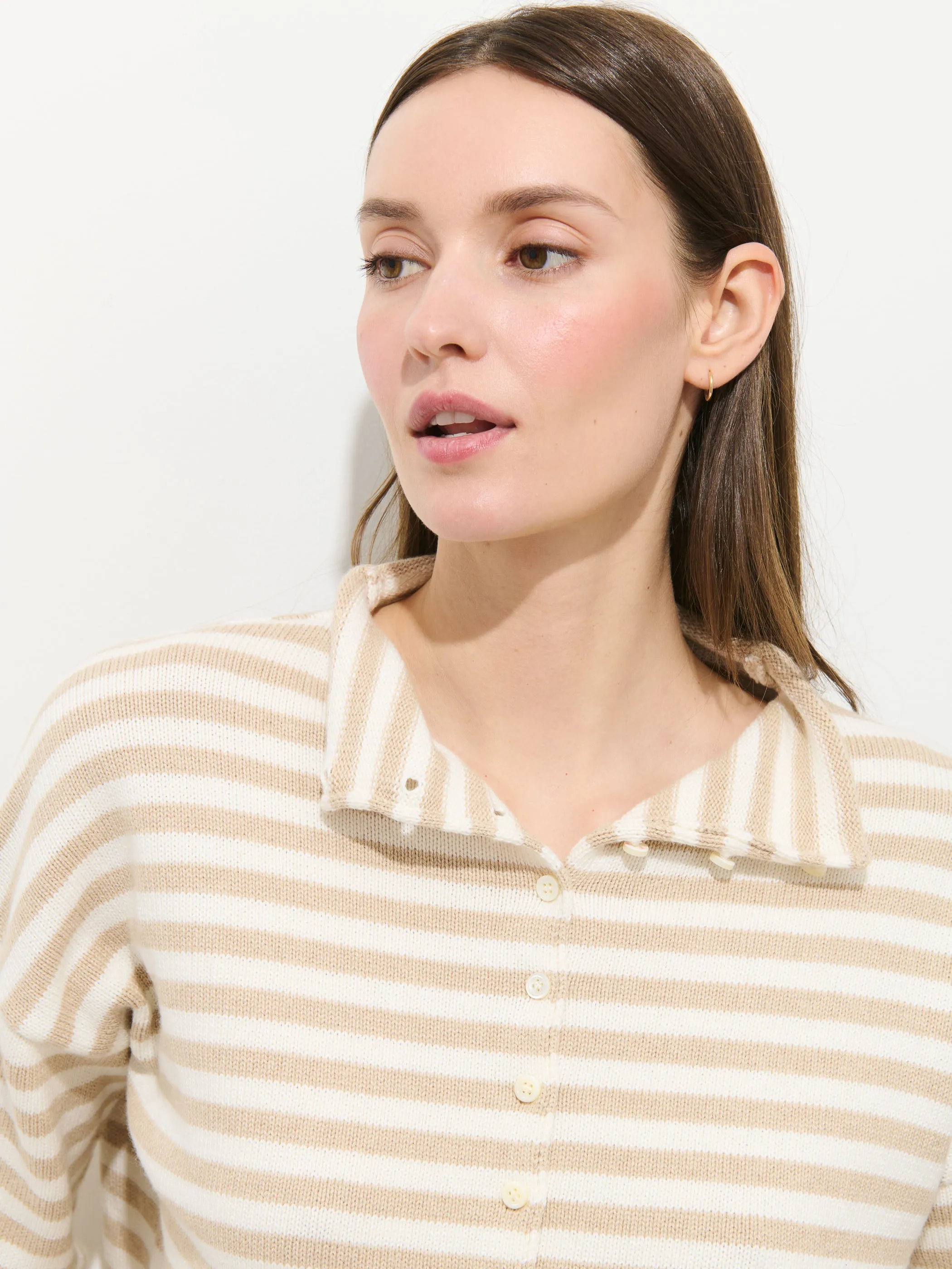 Taylor Striped Cardigan In Cotton Cashmere sold by Alex Mill product image thumbnail 5