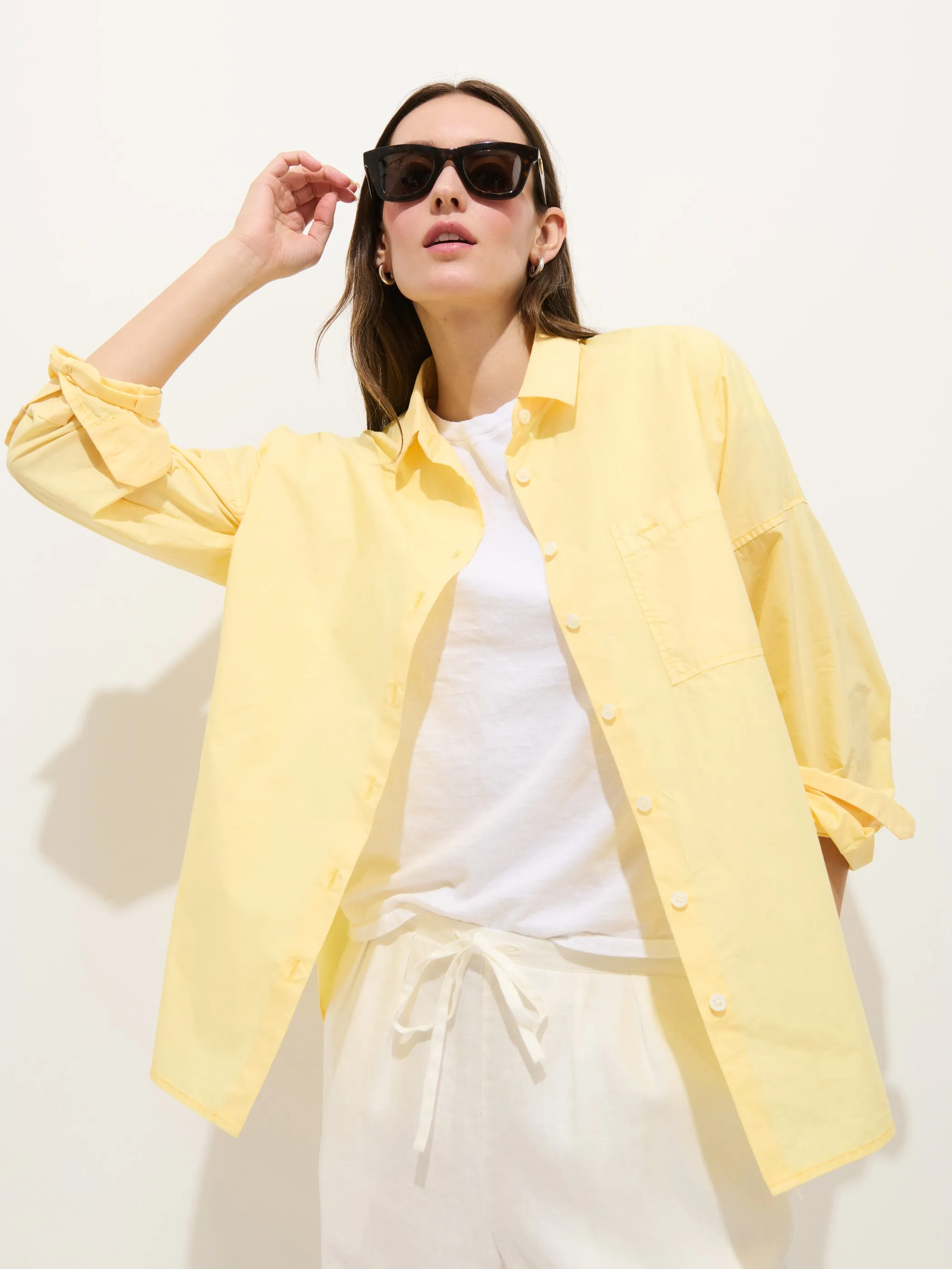 Jo Shirt In Cotton Poplin sold by Alex Mill product image thumbnail 4