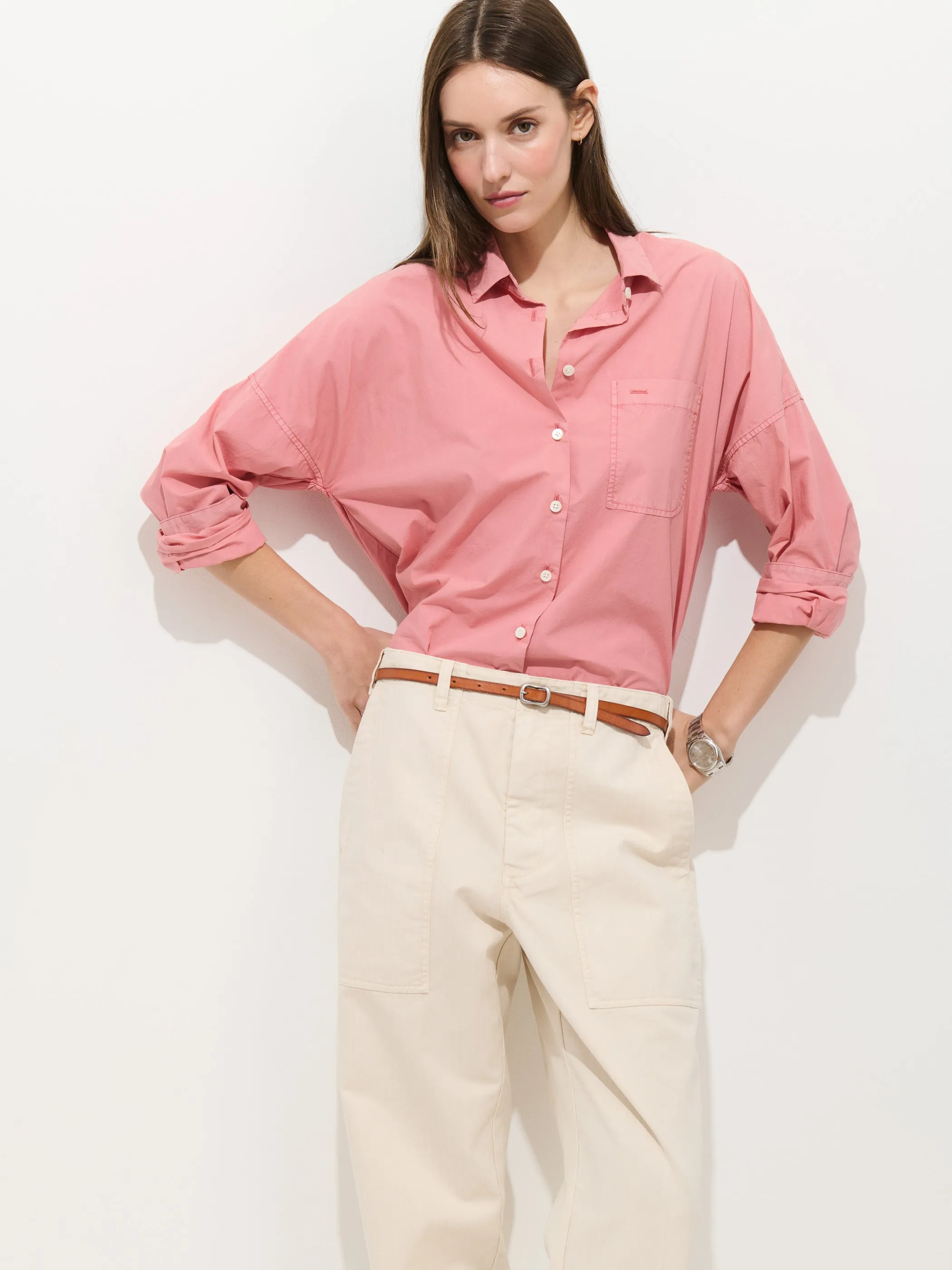 Jo Shirt In Cotton Poplin sold by Alex Mill product image thumbnail 4