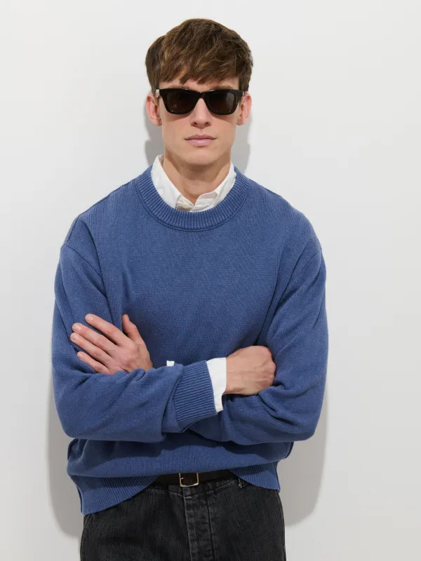 Gabriel Crewneck Sweater In Cotton Linen sold by Alex Mill