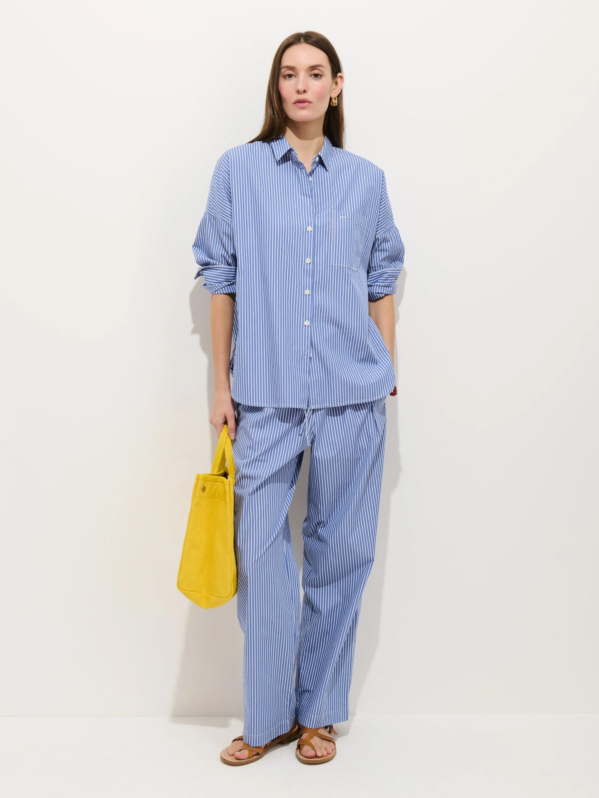 Jo Striped Shirt In Cotton Poplin sold by Alex Mill product image thumbnail 3