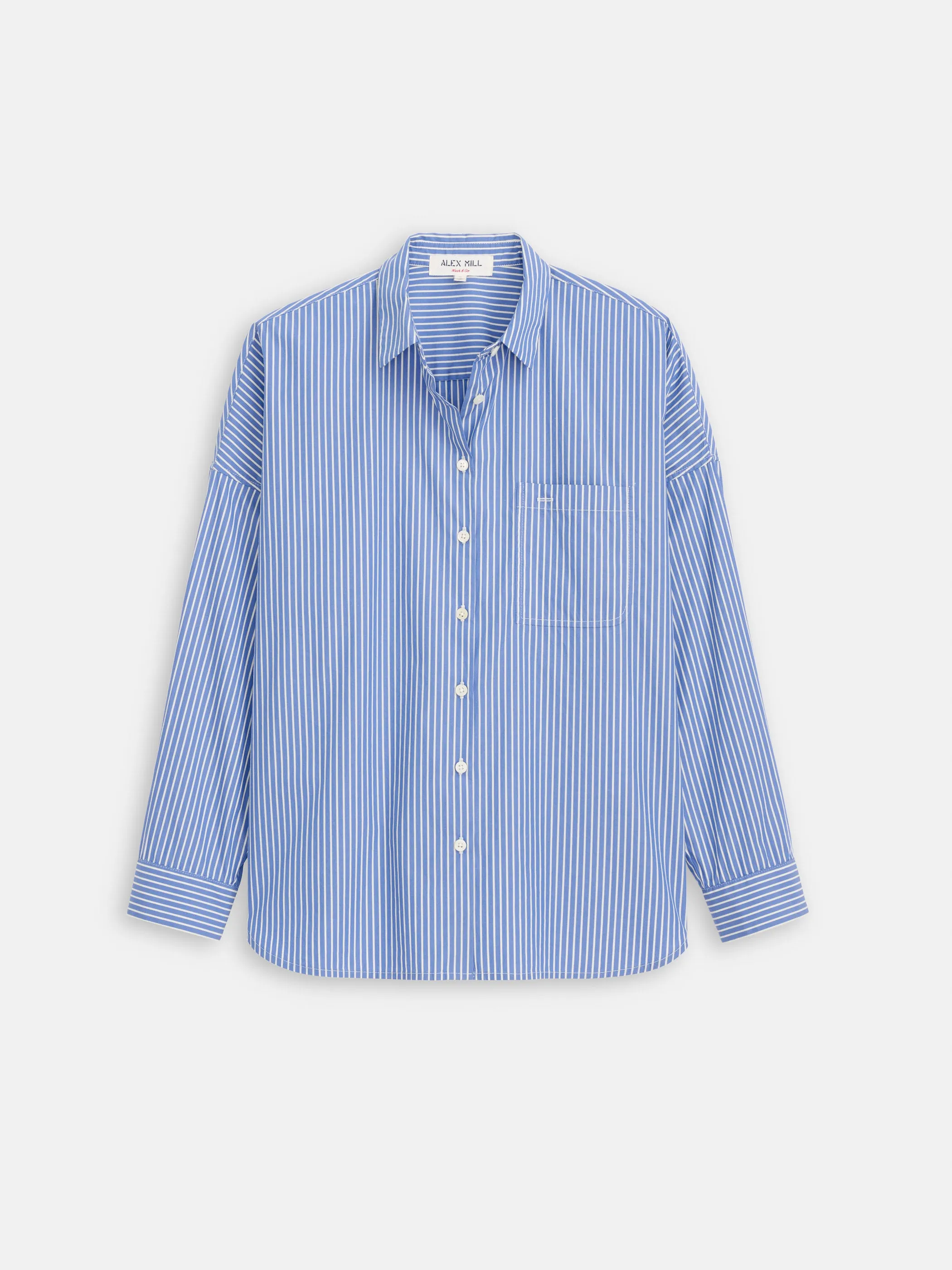 Jo Striped Shirt In Cotton Poplin sold by Alex Mill product image thumbnail 2