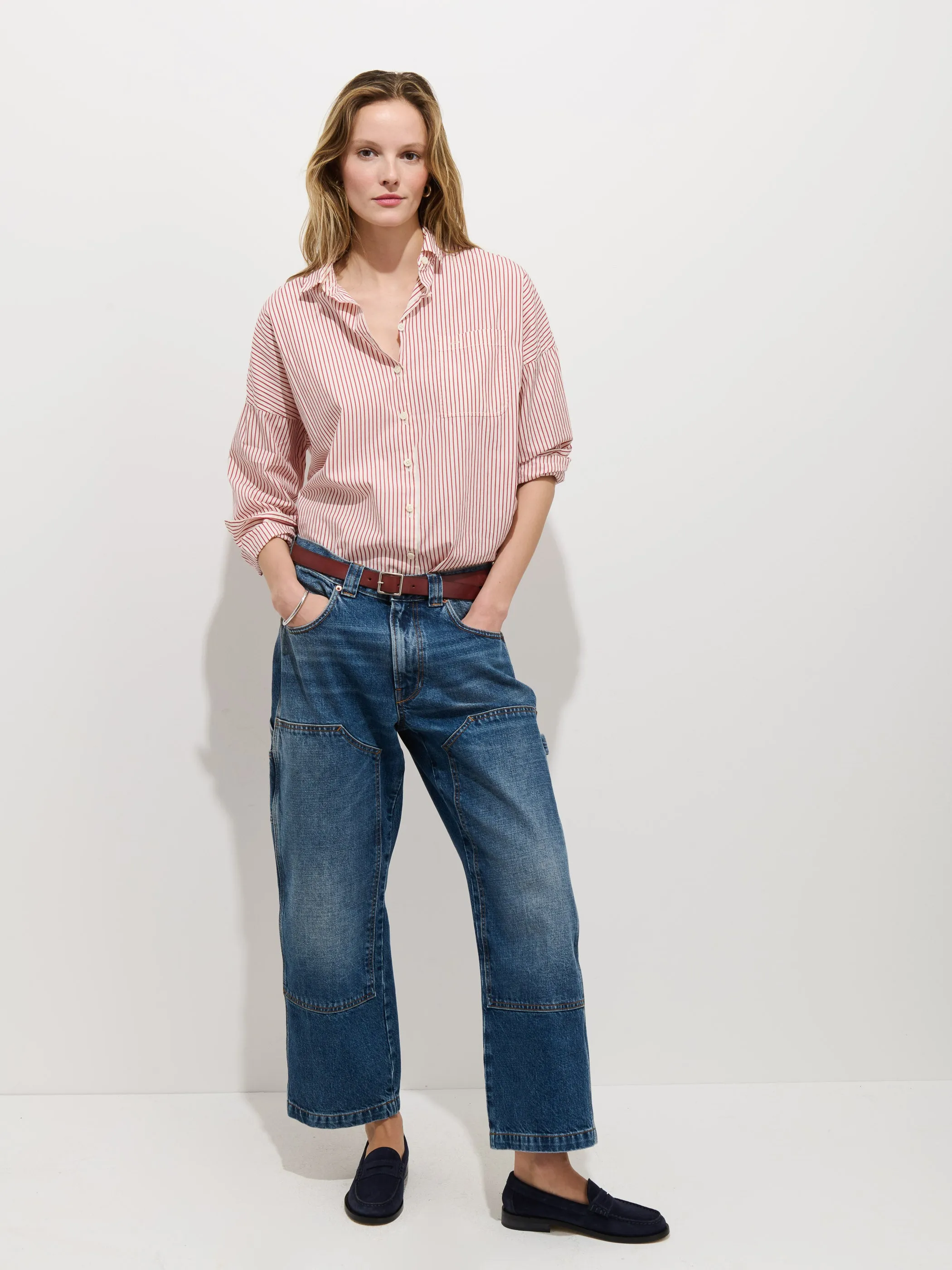 Jo Striped Shirt In Cotton Poplin sold by Alex Mill product image thumbnail 4
