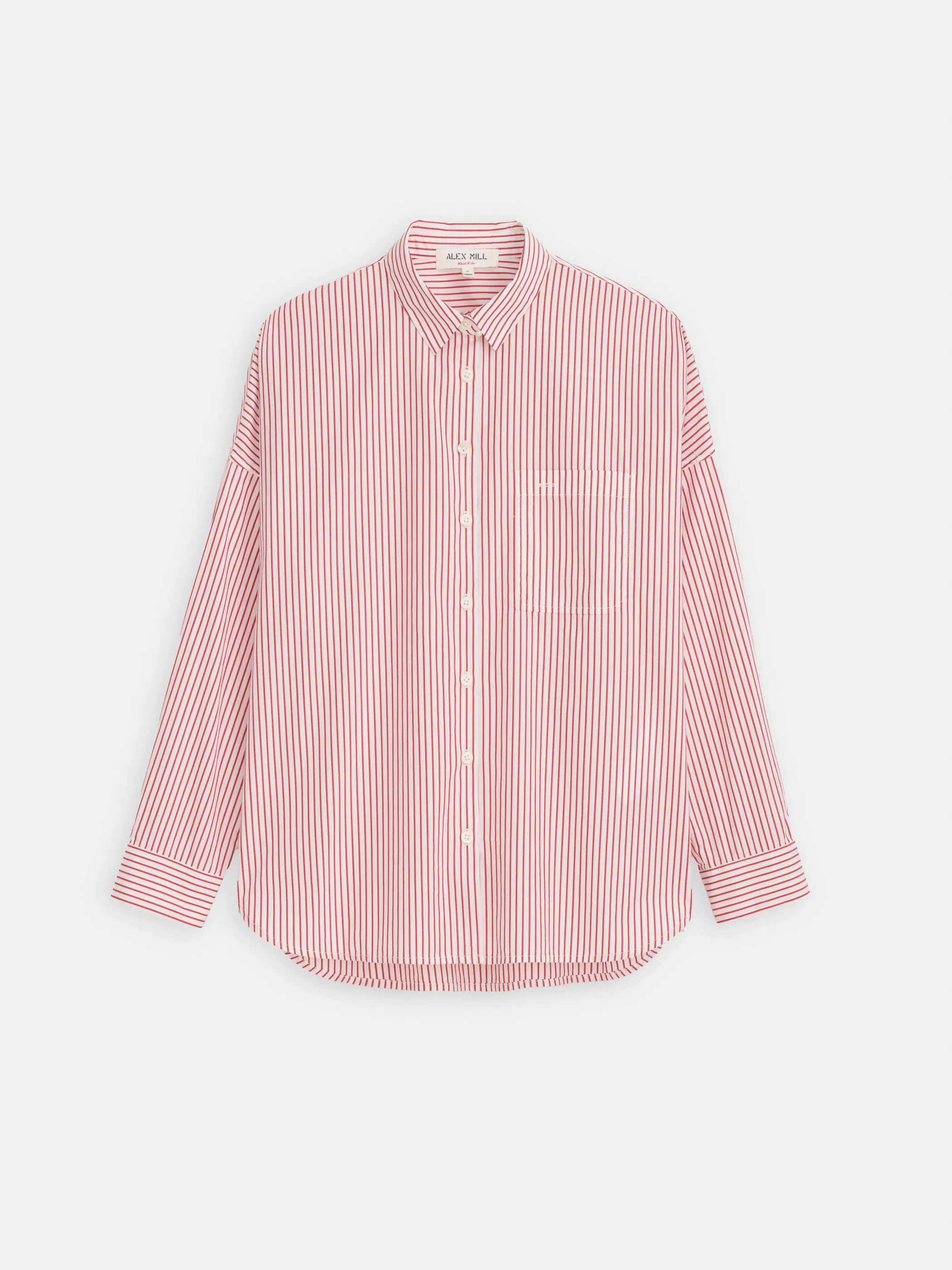 Jo Striped Shirt In Cotton Poplin sold by Alex Mill product image thumbnail 2