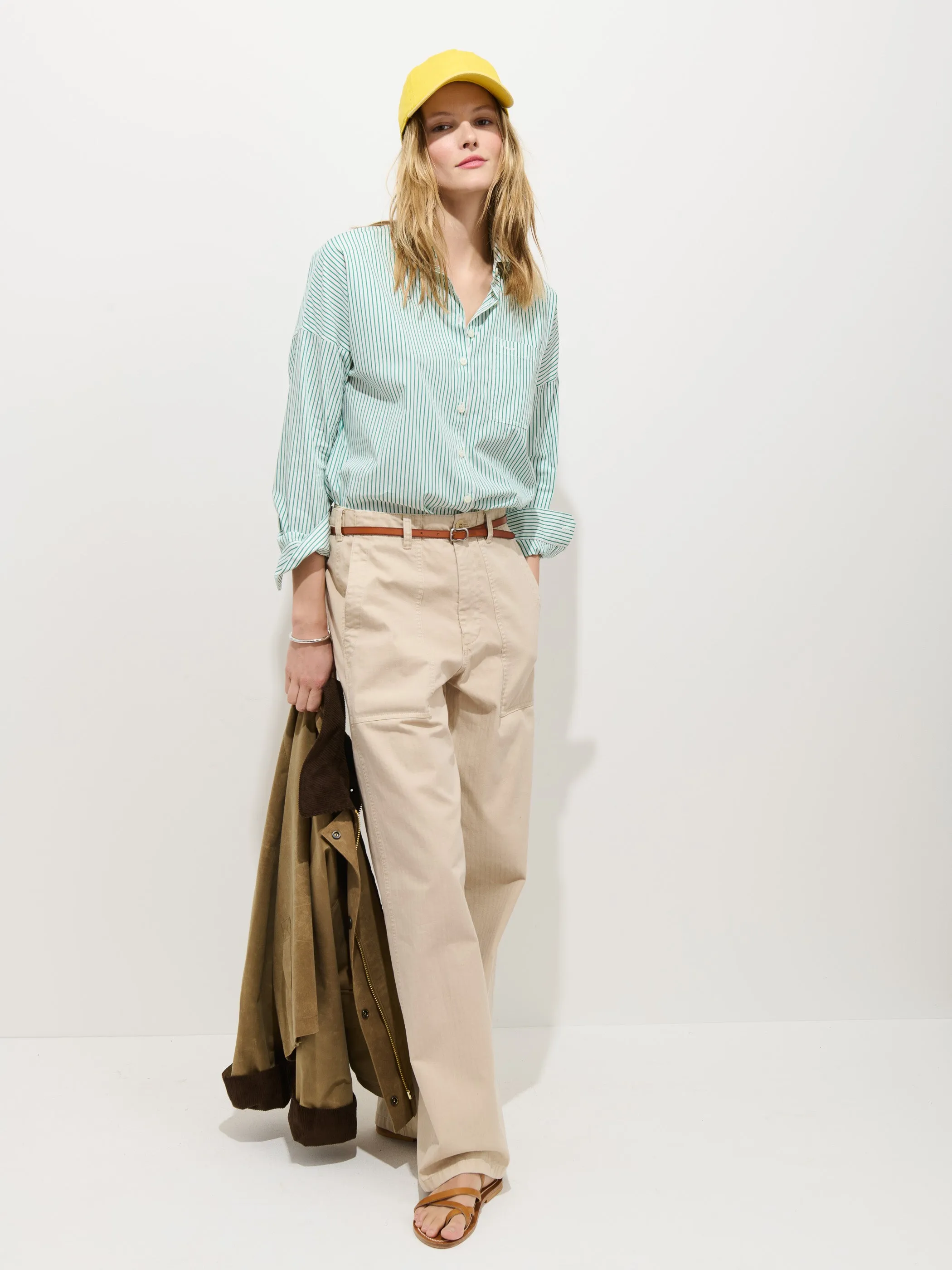 Jo Striped Shirt In Cotton Poplin sold by Alex Mill product image thumbnail 3