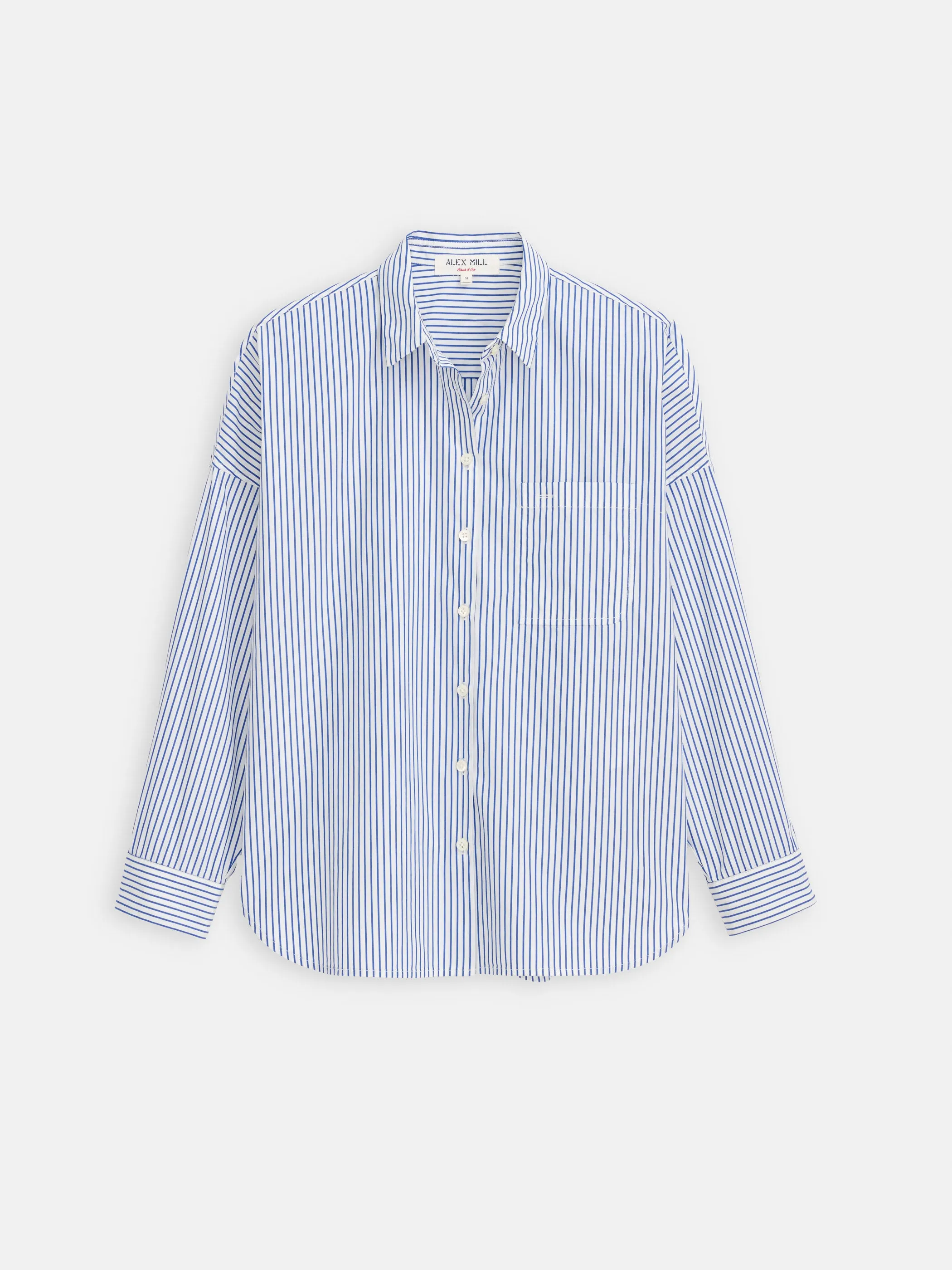 Jo Striped Shirt In Cotton Poplin sold by Alex Mill