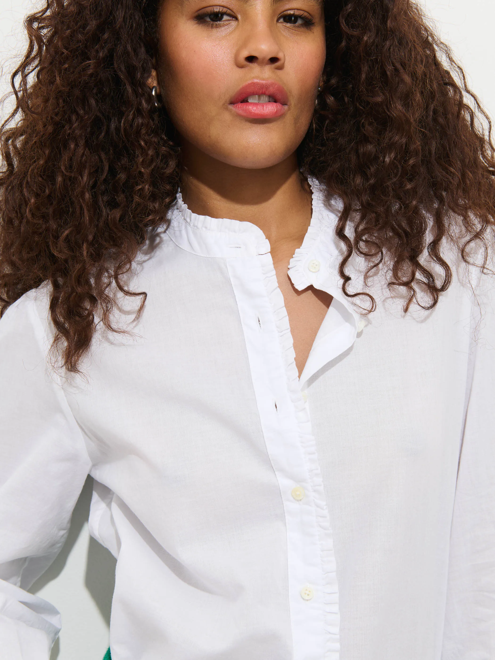 Chantilly Ruffle Shirt In Cotton Voile sold by Alex Mill product image thumbnail 4