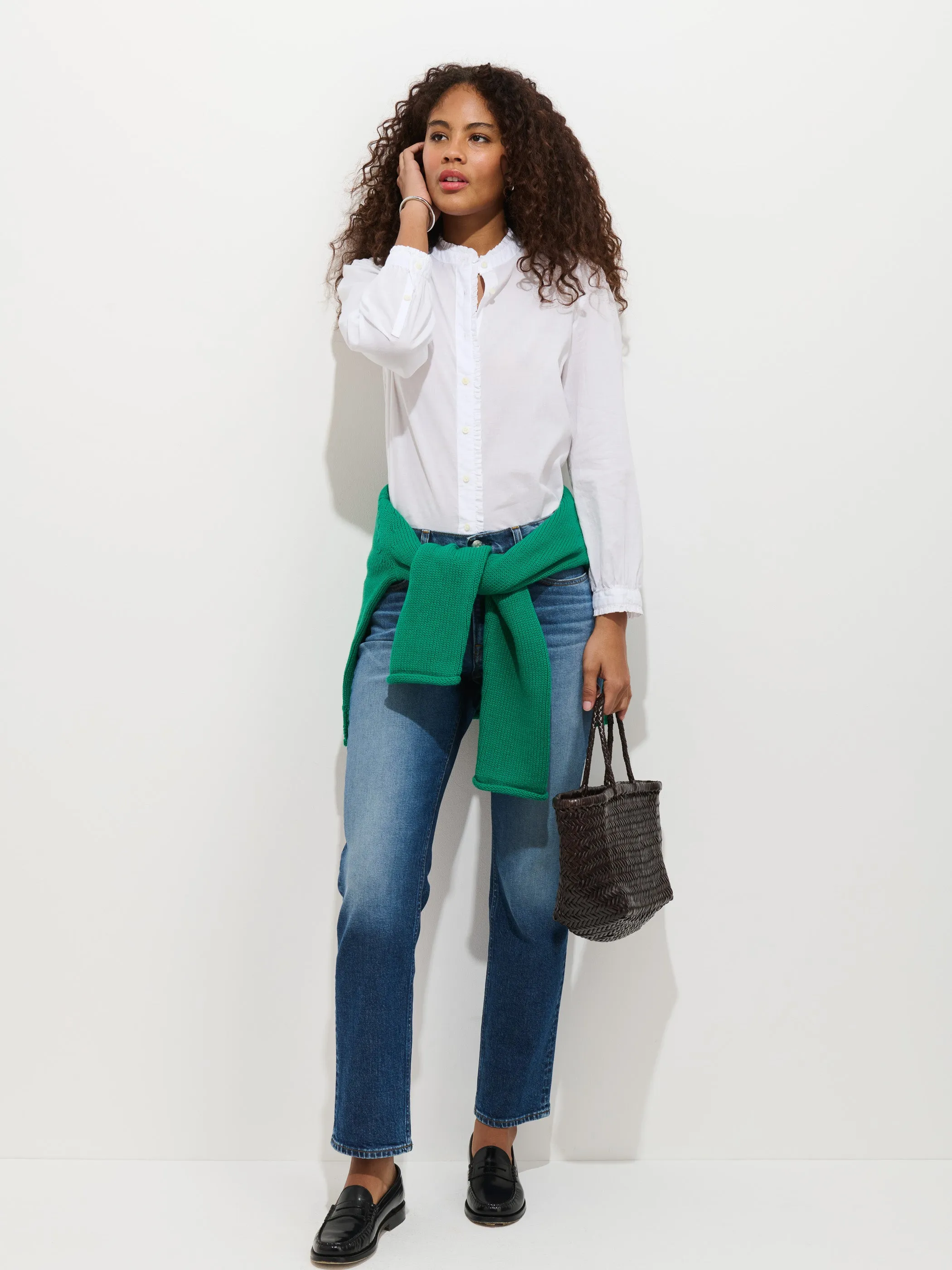 Chantilly Ruffle Shirt In Cotton Voile sold by Alex Mill product image thumbnail 3