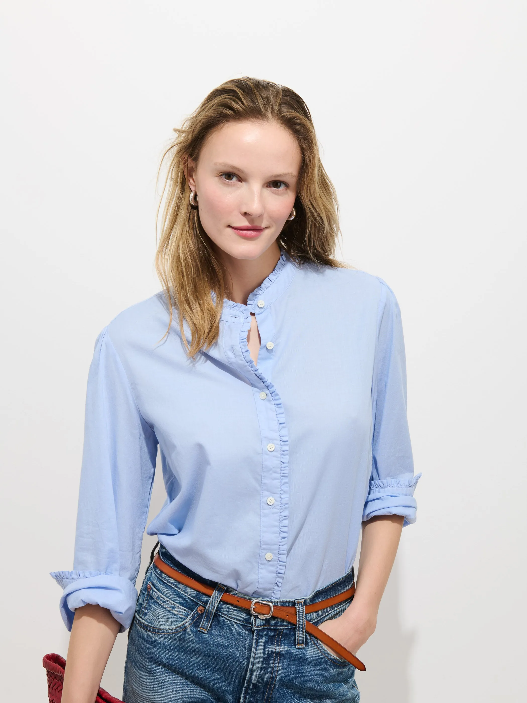 Chantilly Ruffle Shirt In Cotton Voile sold by Alex Mill
