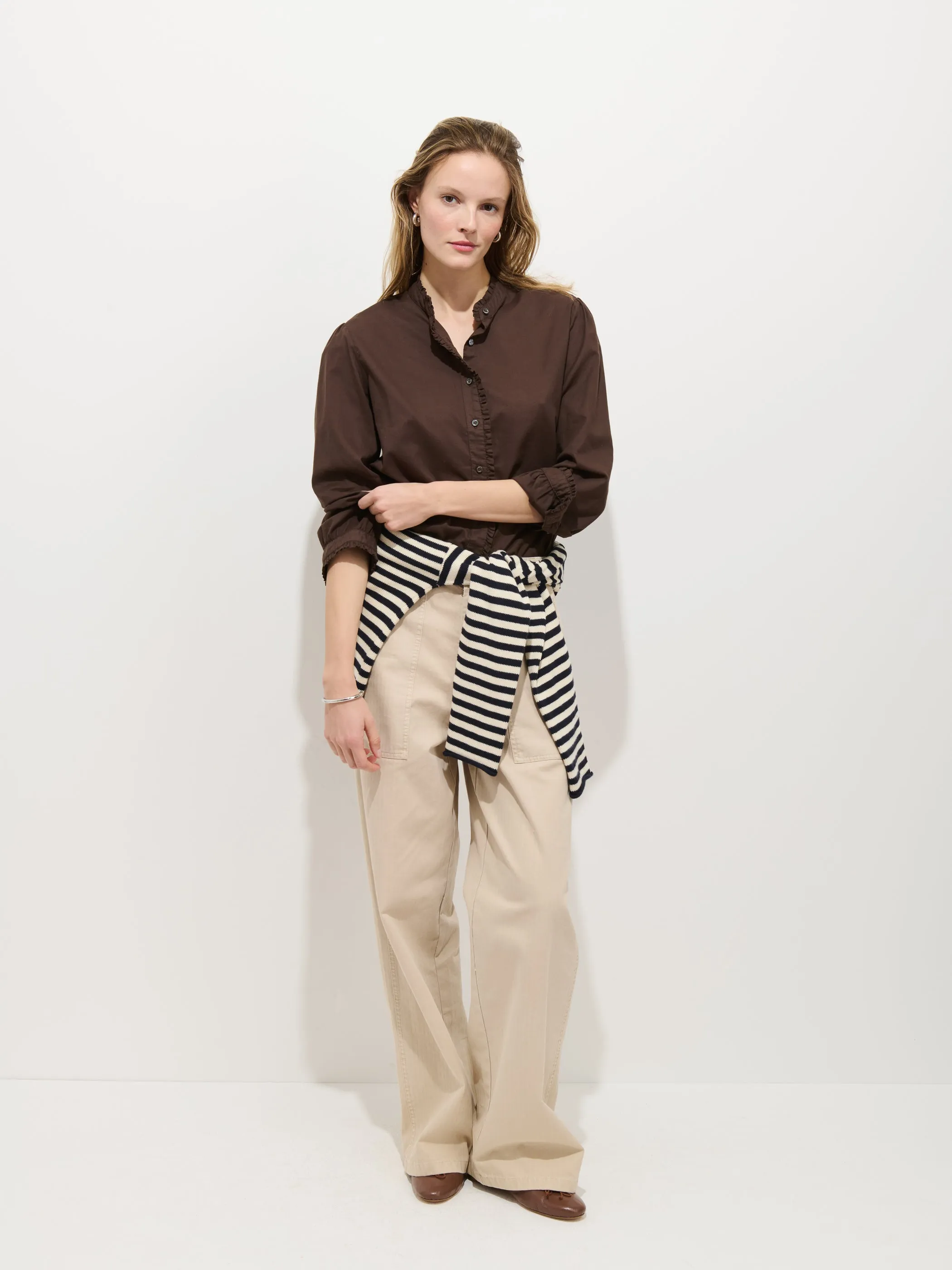 Chantilly Ruffle Shirt In Cotton Voile sold by Alex Mill product image thumbnail 3
