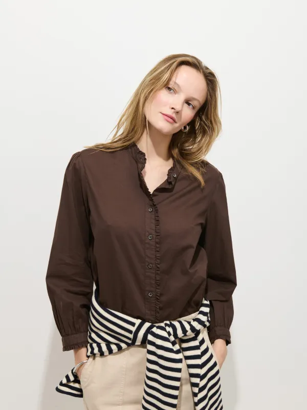 Chantilly Ruffle Shirt In Cotton Voile sold by Alex Mill