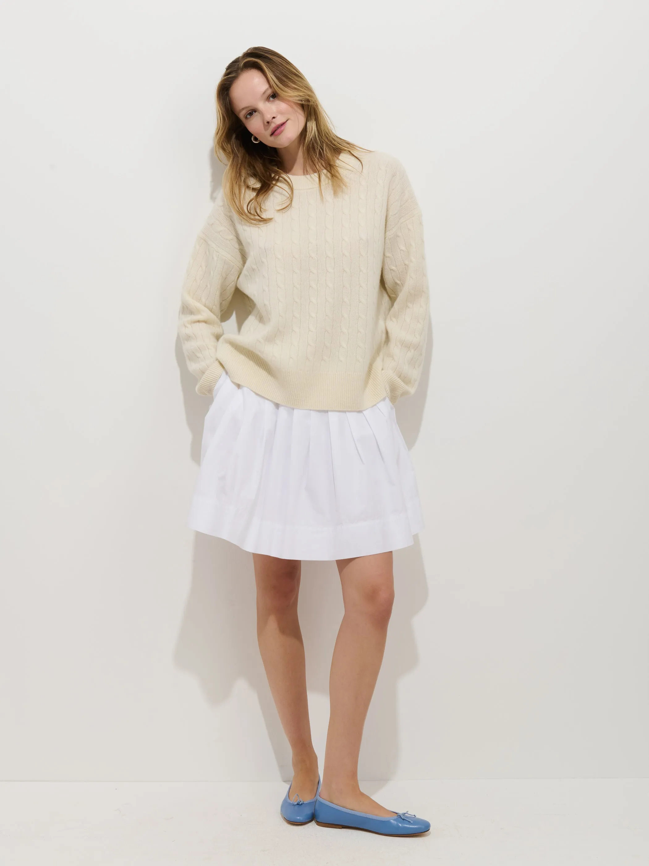 Charlie Cable Sweater In Cashmere sold by Alex Mill product image thumbnail 2